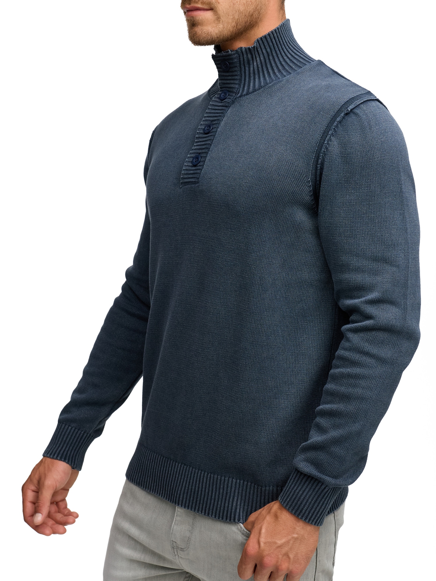 Indicode Strickpullover »INNiels ½ Placket«