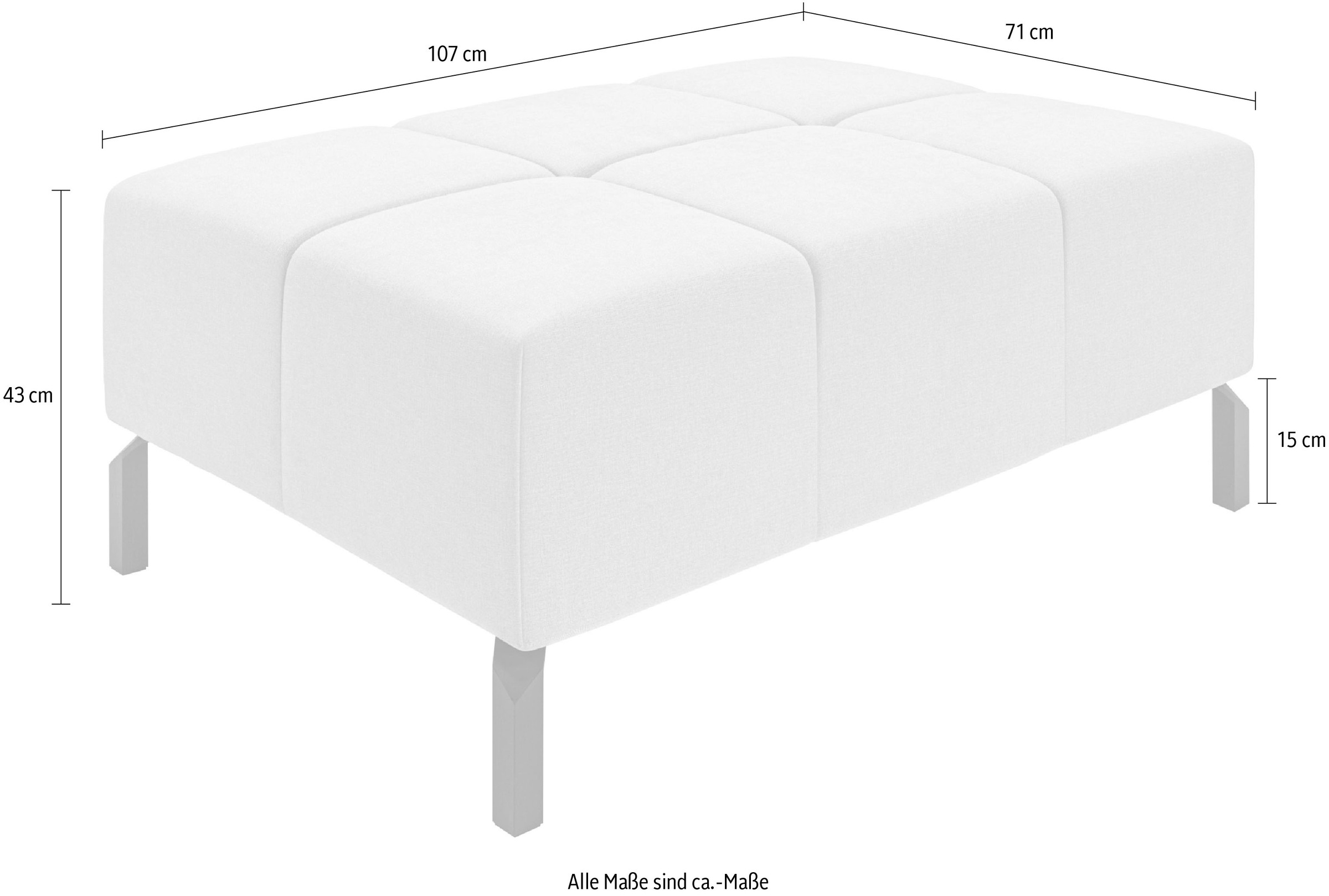 Home affaire Hockerbank »Ancona New« passend zum Ecksofa , auch in Easy care-Bezug + Cord