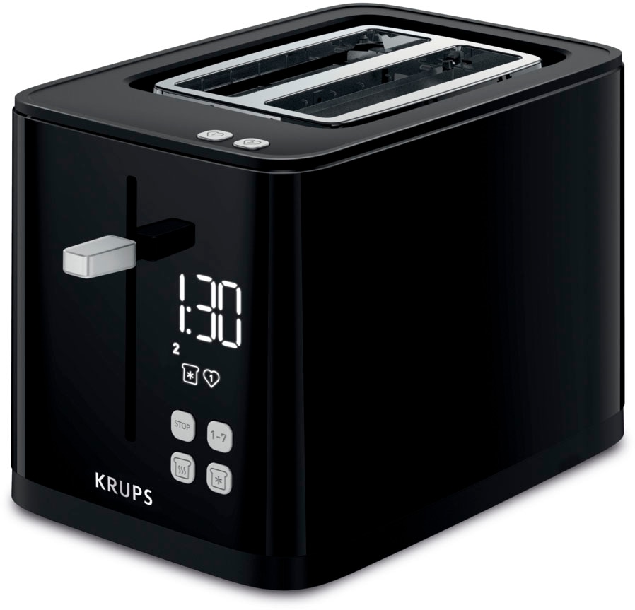 Krups Toaster »KH6418 Smart'n Light«, 2 kurze Schlitze, 800 W, Digitaldisplay, 7 Bräunungsstufen, automatische Zentrierung des Brots