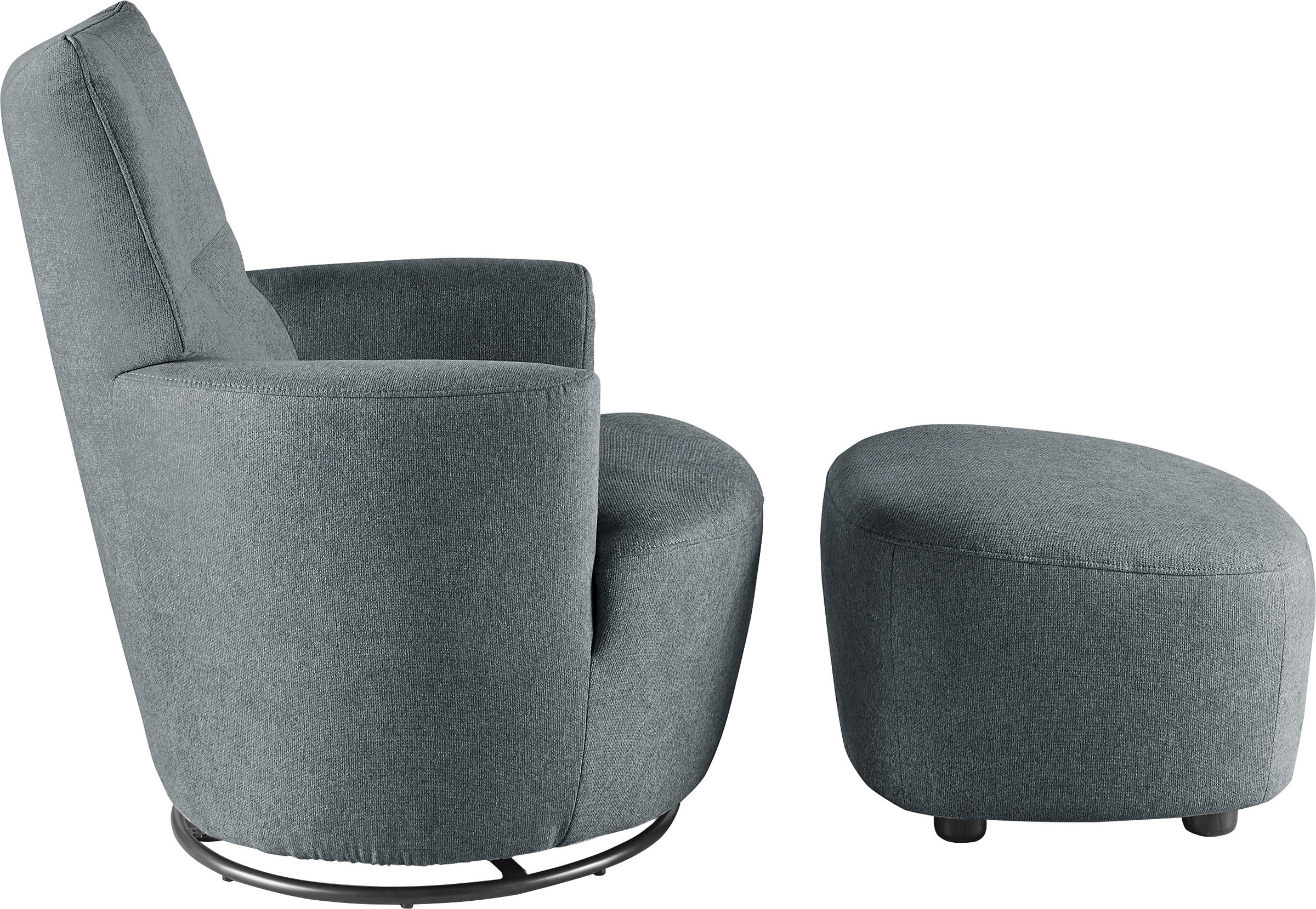 set one by Musterring Relaxsessel »SO 1450«, (Set), mit Dreh- und Wippfunktion, inklusive Hocker