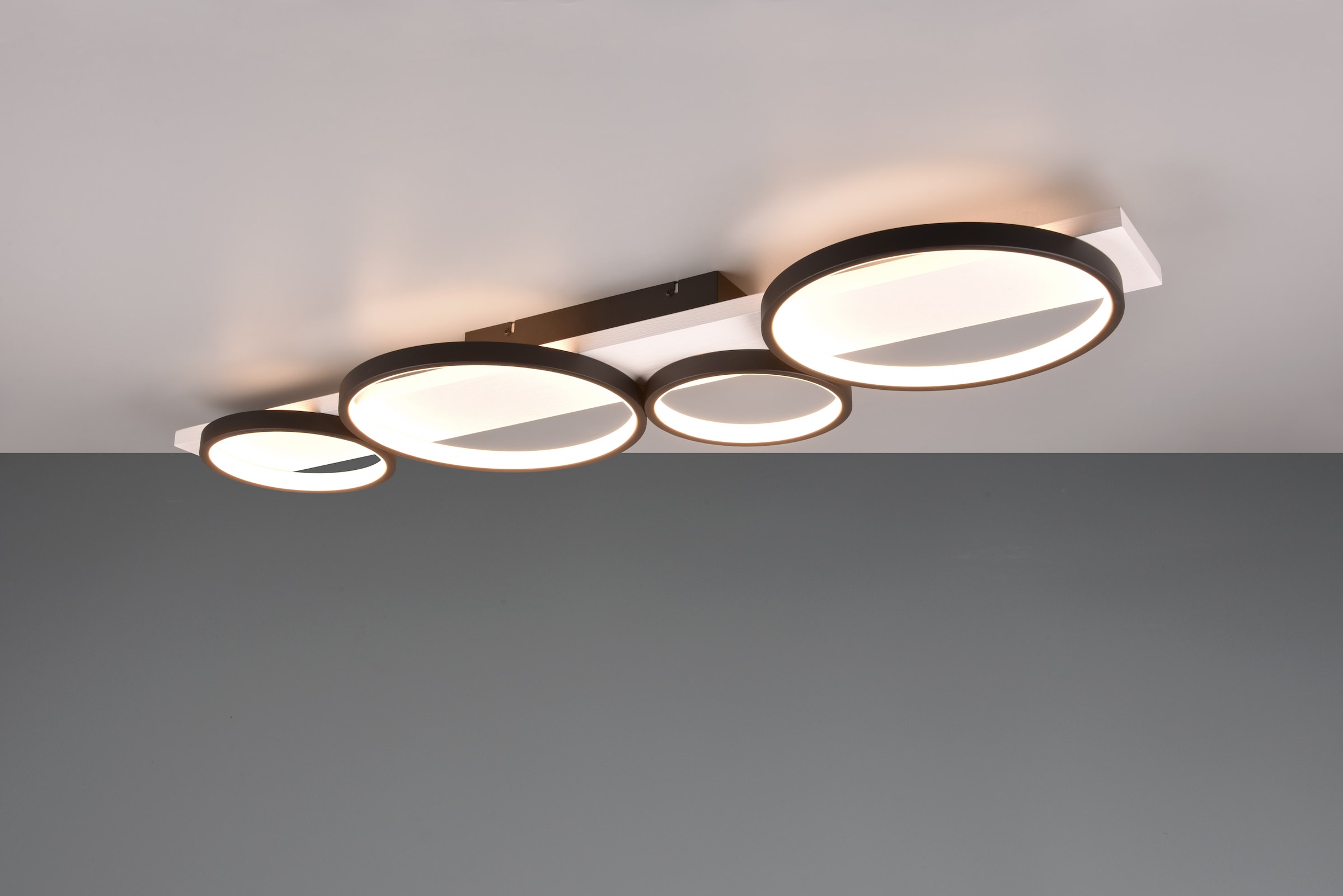 LED Deckenleuchte »MEDERA, Deckenlampe LED Ringe mit Holz Deko 44W 5100 Lumen...