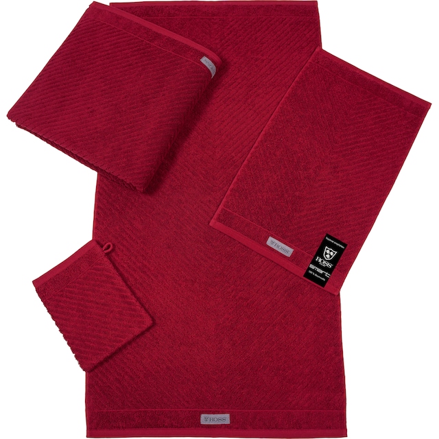 ROSS Handtuch »Smart«, (2 St.), Uni-Rippe mit Velourslabel online kaufen
