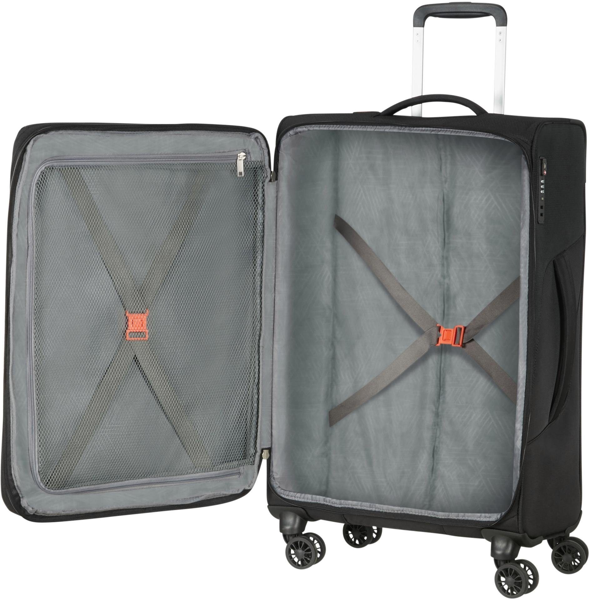 American Tourister® Weichgepäck-Trolley »SUMMERFUNK, 67 cm«, 4 Rollen, Reisekoffer Aufgabegepäck Trolley TSA-Zahlenschloss Volumenerweiterung