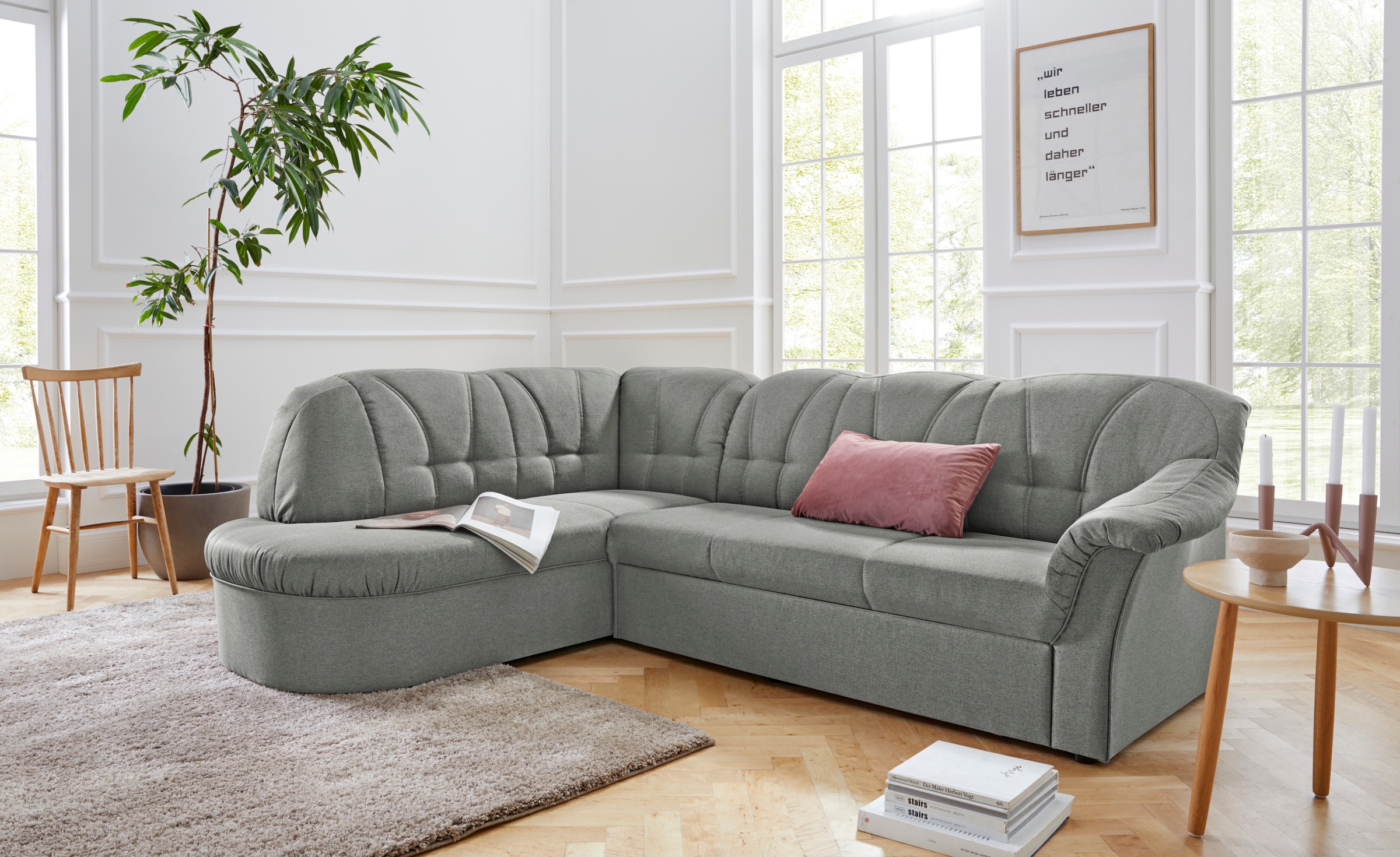 DOMO collection Ecksofa »Pegnitz L-Form«, wahlweise mit Bettfunktion