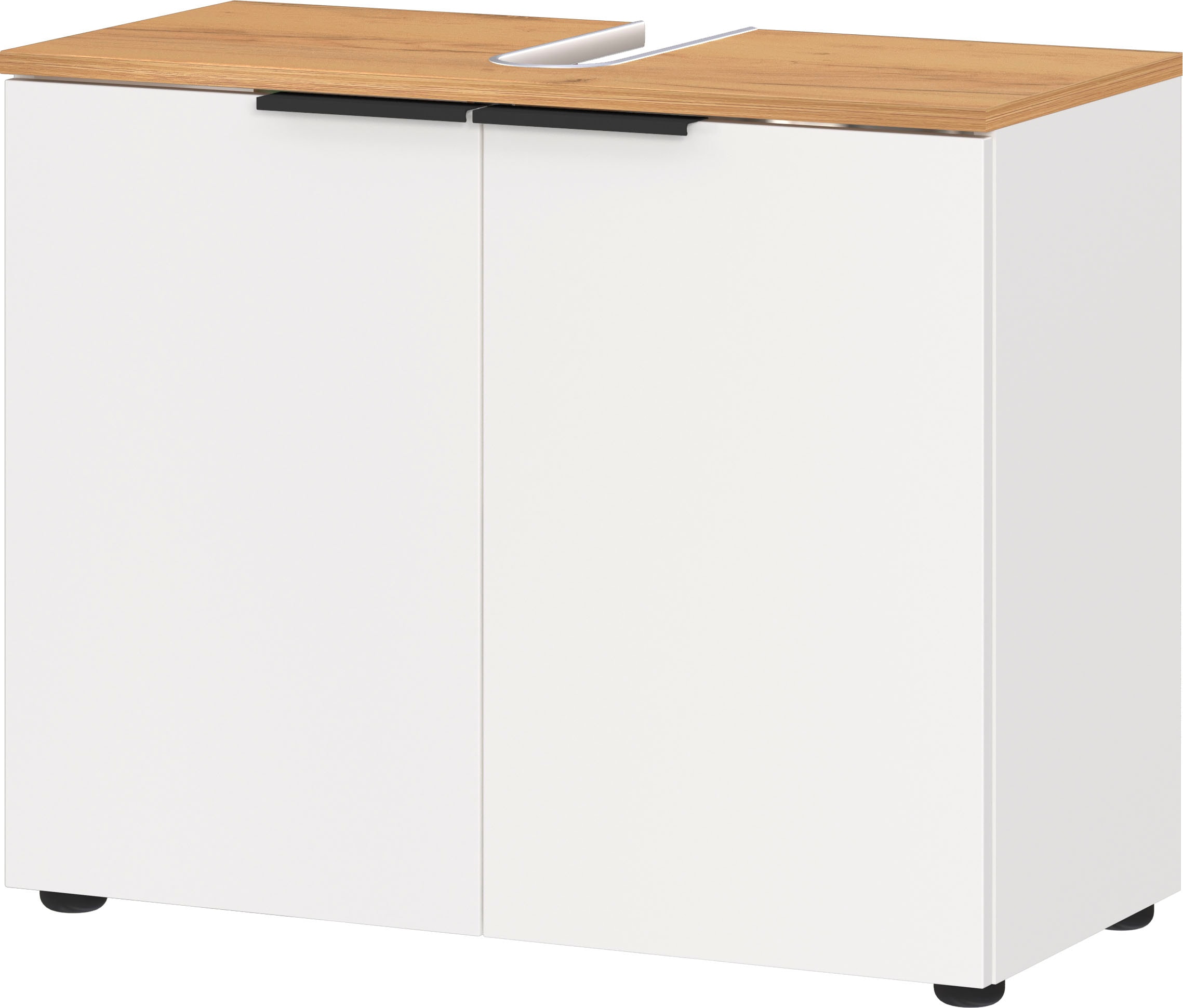 andas Badmöbel-Set »Majtum bestehend aus Waschbeckenunterschrank, Spiegel«, (3 St.), inkl. LED-Beleuchtung & Unterschrank, Made in Germany