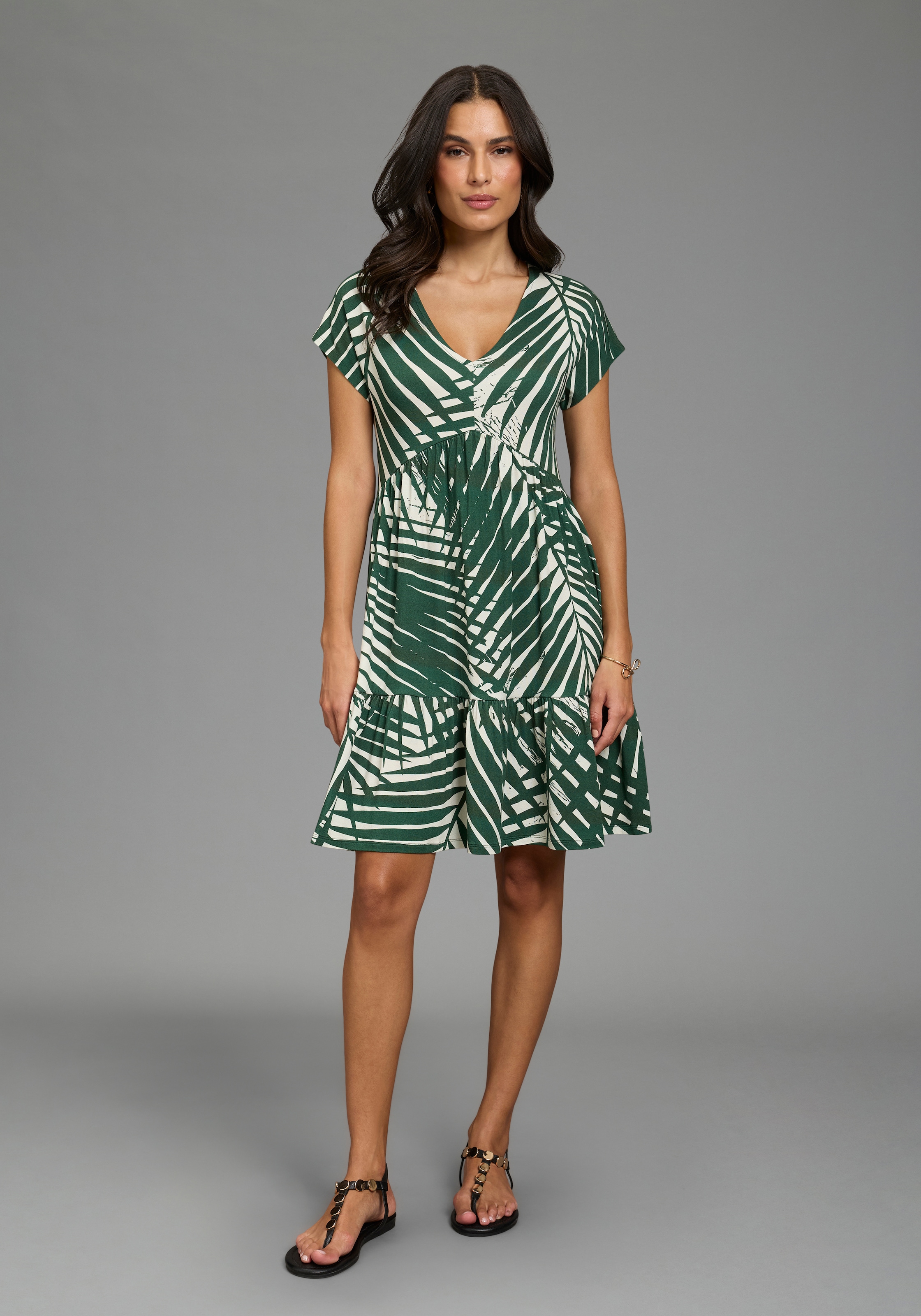 Laura Scott Sommerkleid gemustertes Design, für Casualmode und Sommermode