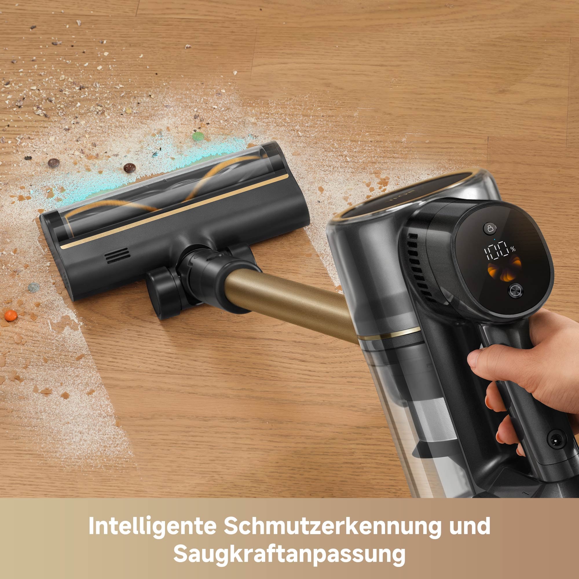 Mova Akku-Hand-und Stielstaubsauger »Mova S5 Sense, Kabelloser Vacuumsauger«, 27.000Pa Saugleistung/ Saugkraftanpassung/ Vielseitige Aufsätze