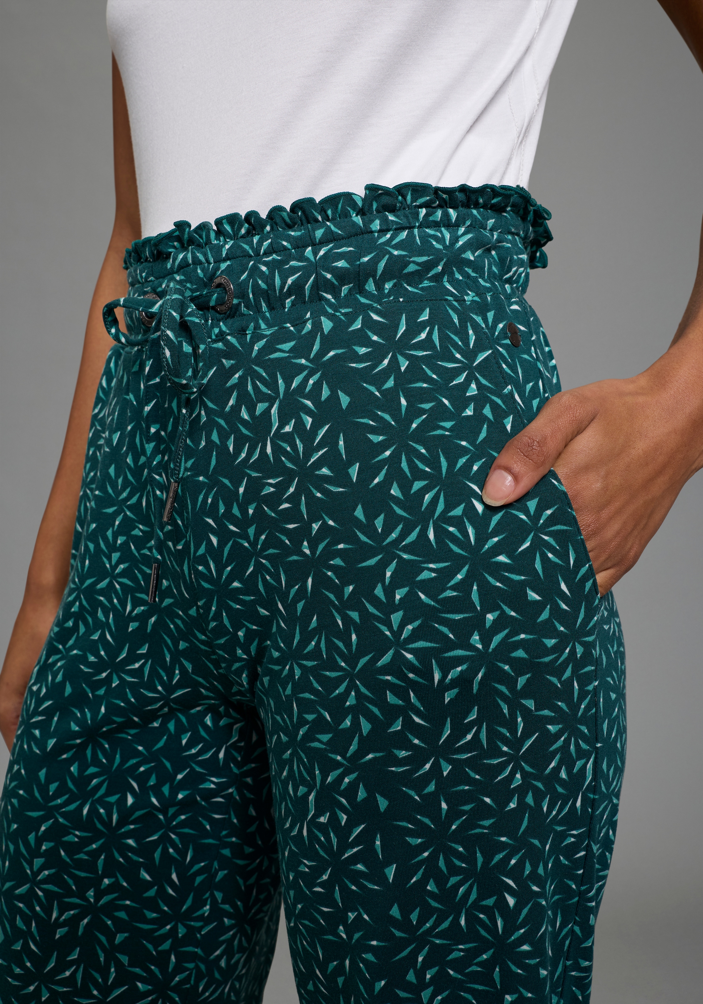 KangaROOS Culotte  weite Jerseyhose, mit Eingrifftaschen, mit Bindeband am Bund