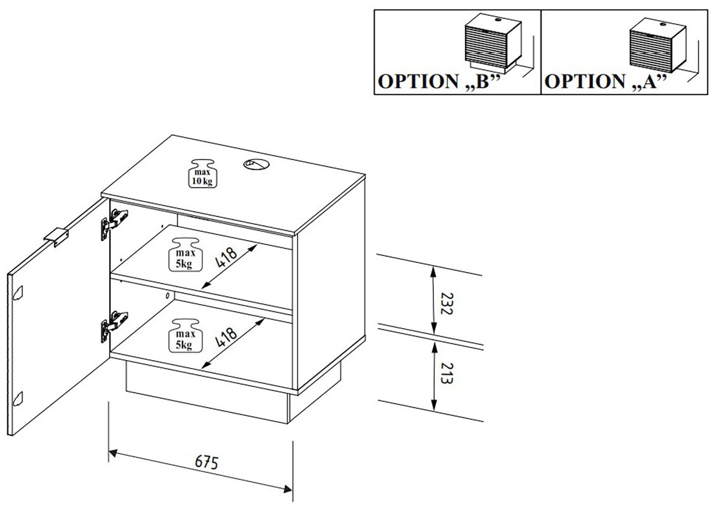 Innostyle Wohnwand »Ina Wohnwand, 340x200x44 cm (B/H/T)« 6 Stk. tlg.