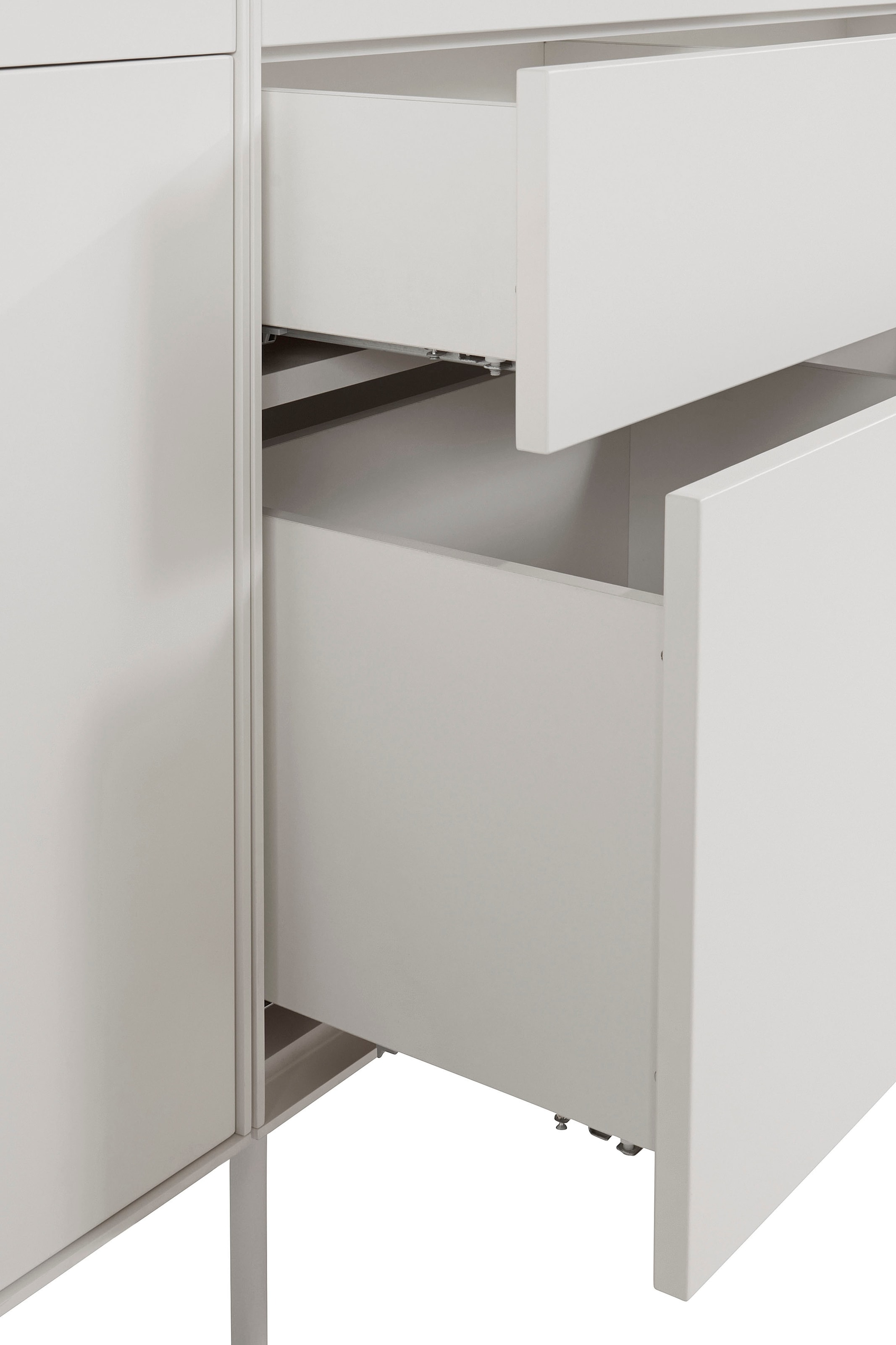 LeGer Home by Lena Gercke Sideboard »Essentials«, (2 St.), Breite: 224cm, MDF lackiert, Push-to-open-Funktion