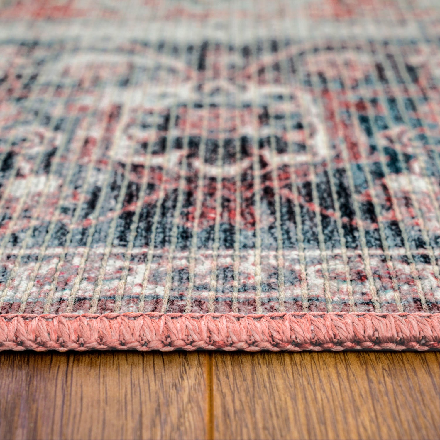 Paco Home Teppich »Lyon 333«, rechteckig, 4 mm Höhe, Kurzflor, Orient-Optik, Vintage Design, waschbar