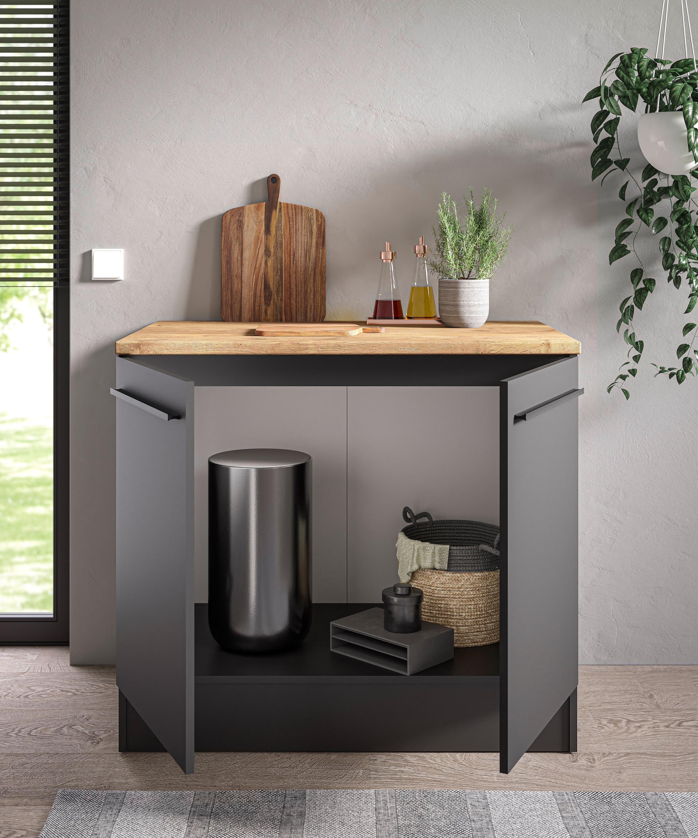 BASIC by Balculina Spülenschrank »Jazz B/T/H 100x60x90 cm« 1 Stk. tlg. Breite 100cm, Melaminbeschichtung