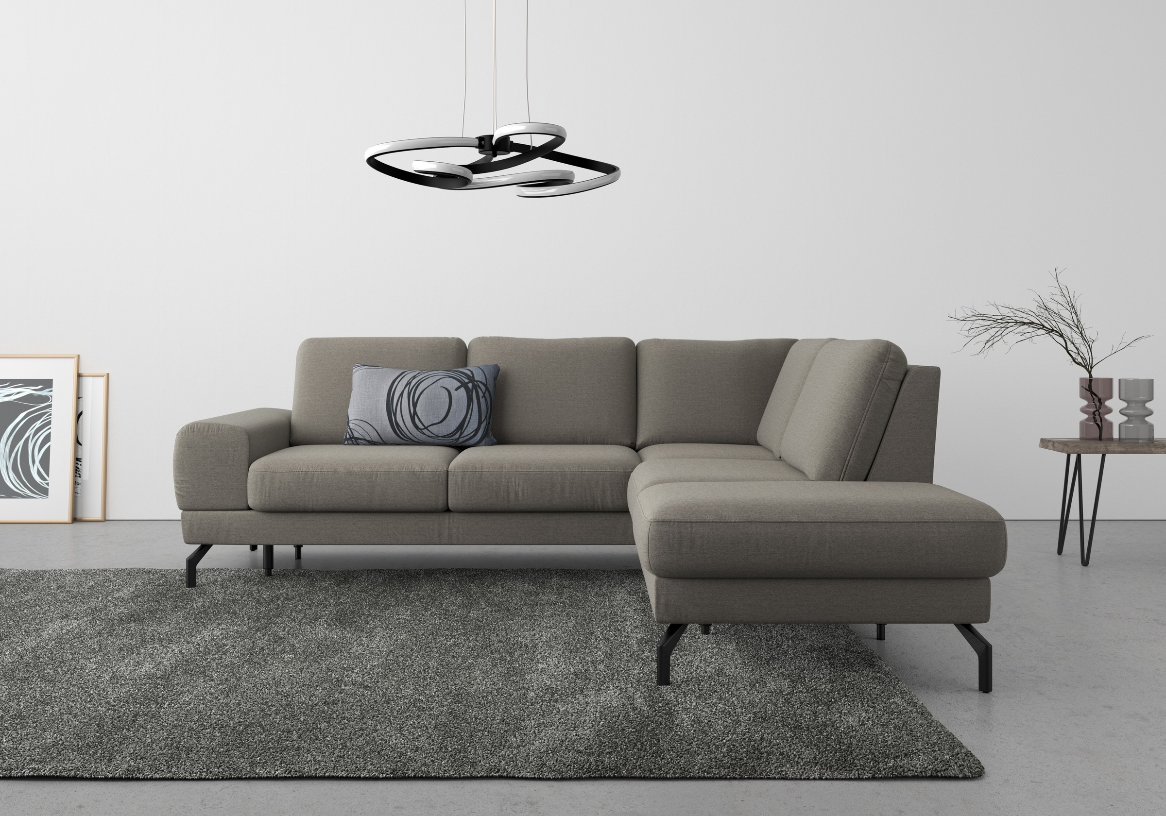 sit&more Ecksofa »Cinturo L-Form« inklusive Sitztiefenverstellung und Federkern, Sitzhöhe 48 cm