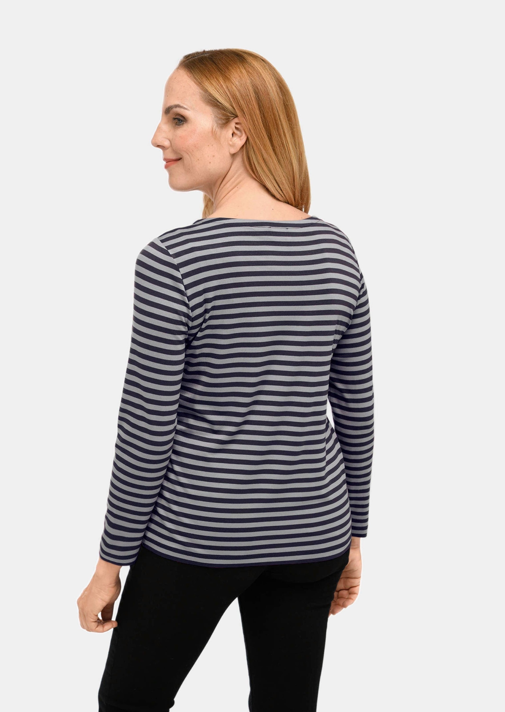 GOLDNER Longpullover »Jerseyshirt mit Streifenmuster« Bunt gewirkter und dadurch farbbeständiger Ringel