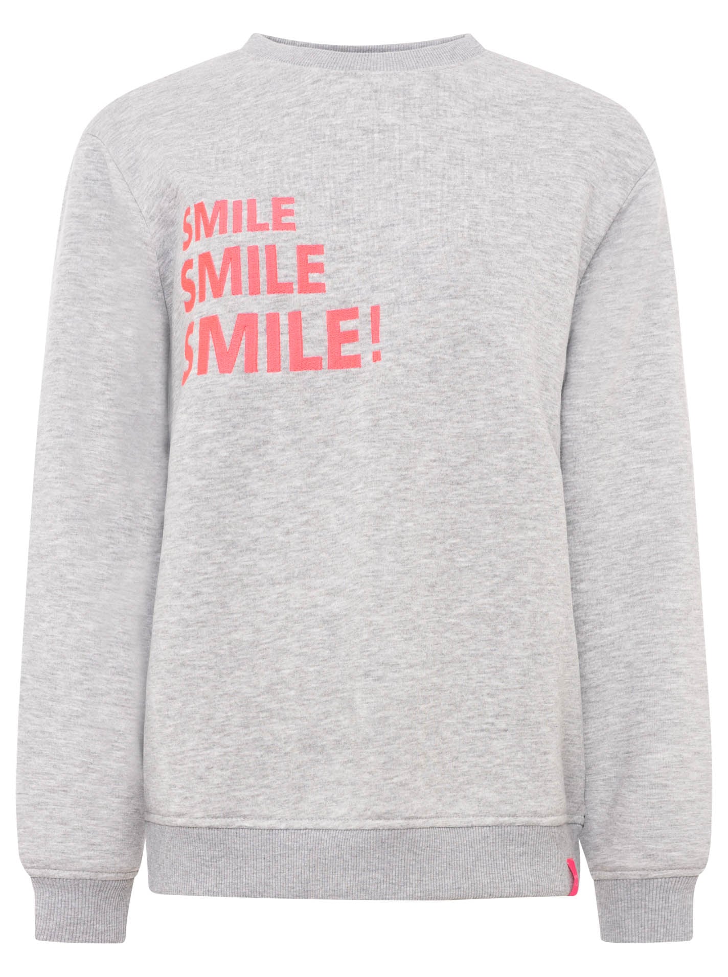 Zwillingsherz Hoodie »"Smile Smile Smile"«, Rundhals, Stickerei in Neon, fröhliche Botschaft
