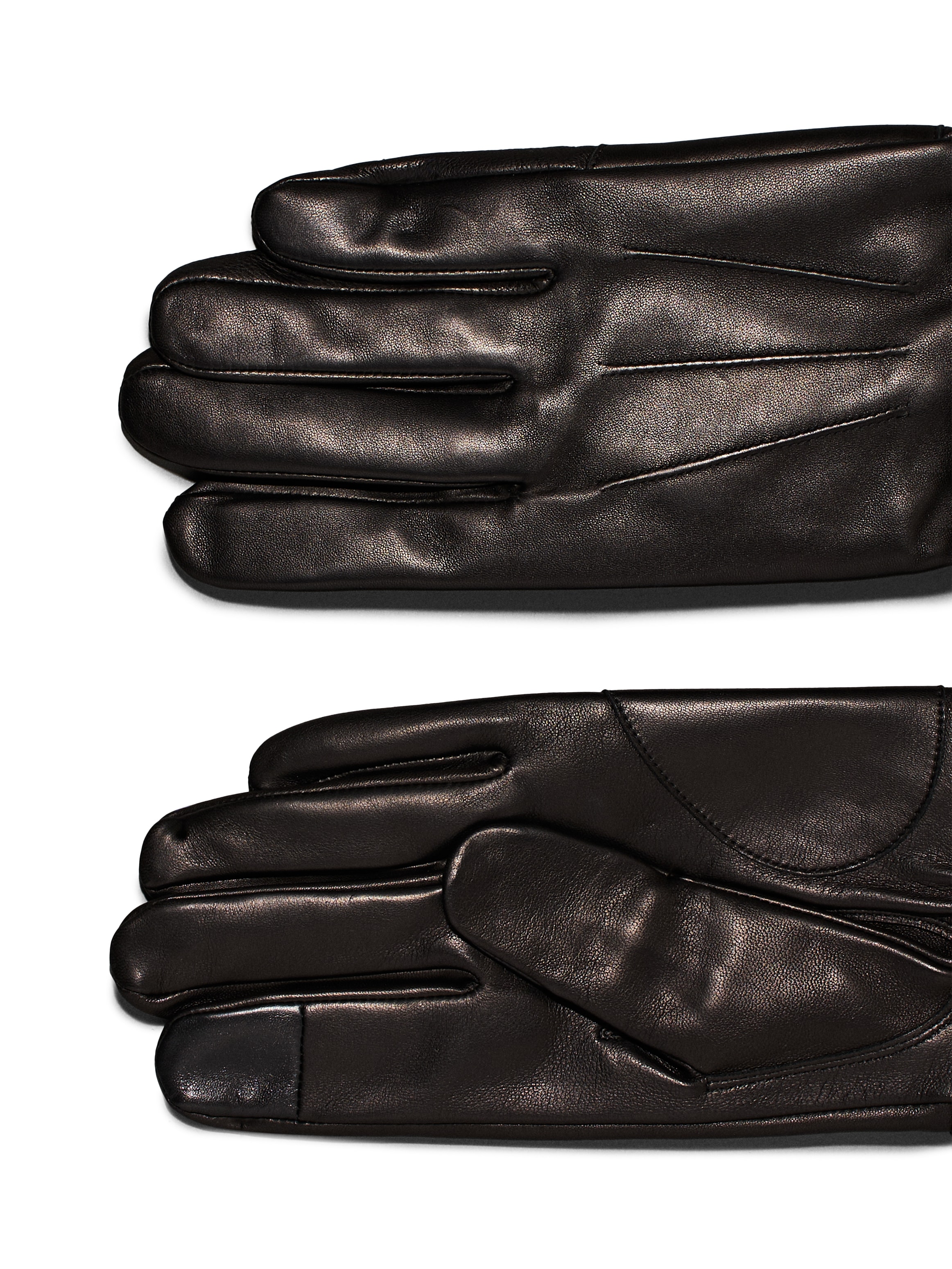 Calvin Klein Lederhandschuhe »LEATHER RIVET GLOVES«, mit Logoschriftzug