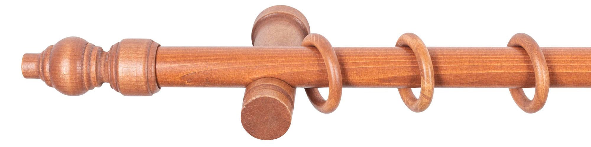 SN DECO GROUP Gardinenstange »Filigrano« 1 läufig-läufig Fixmaß 28 mm, Holz, verschiedene Längen und Farben, Komplettset