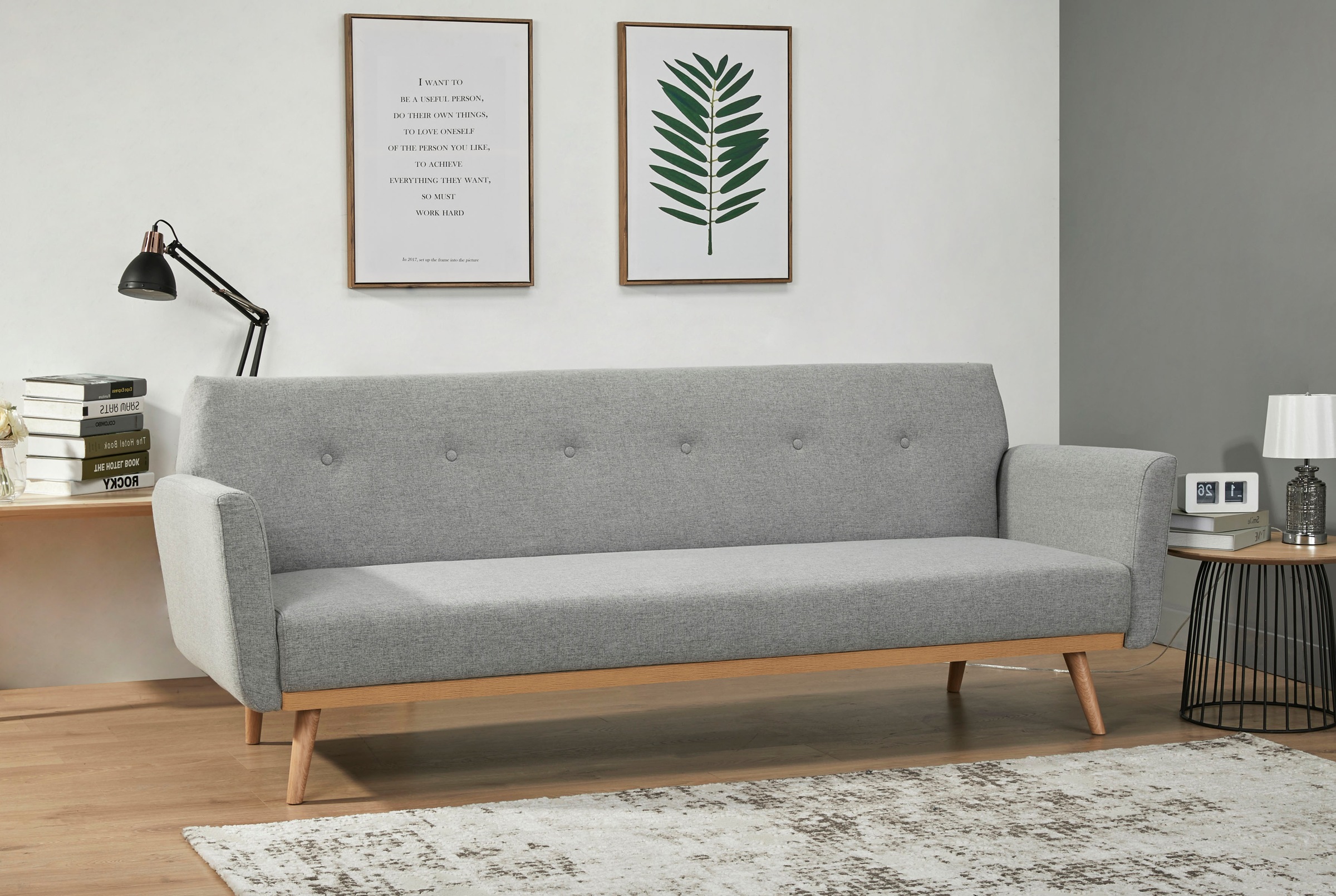 SalesFever Schlafsofa »Komfortables Schlafsofa zum Entspannen«, Knopfheftung an der Rückenfläche