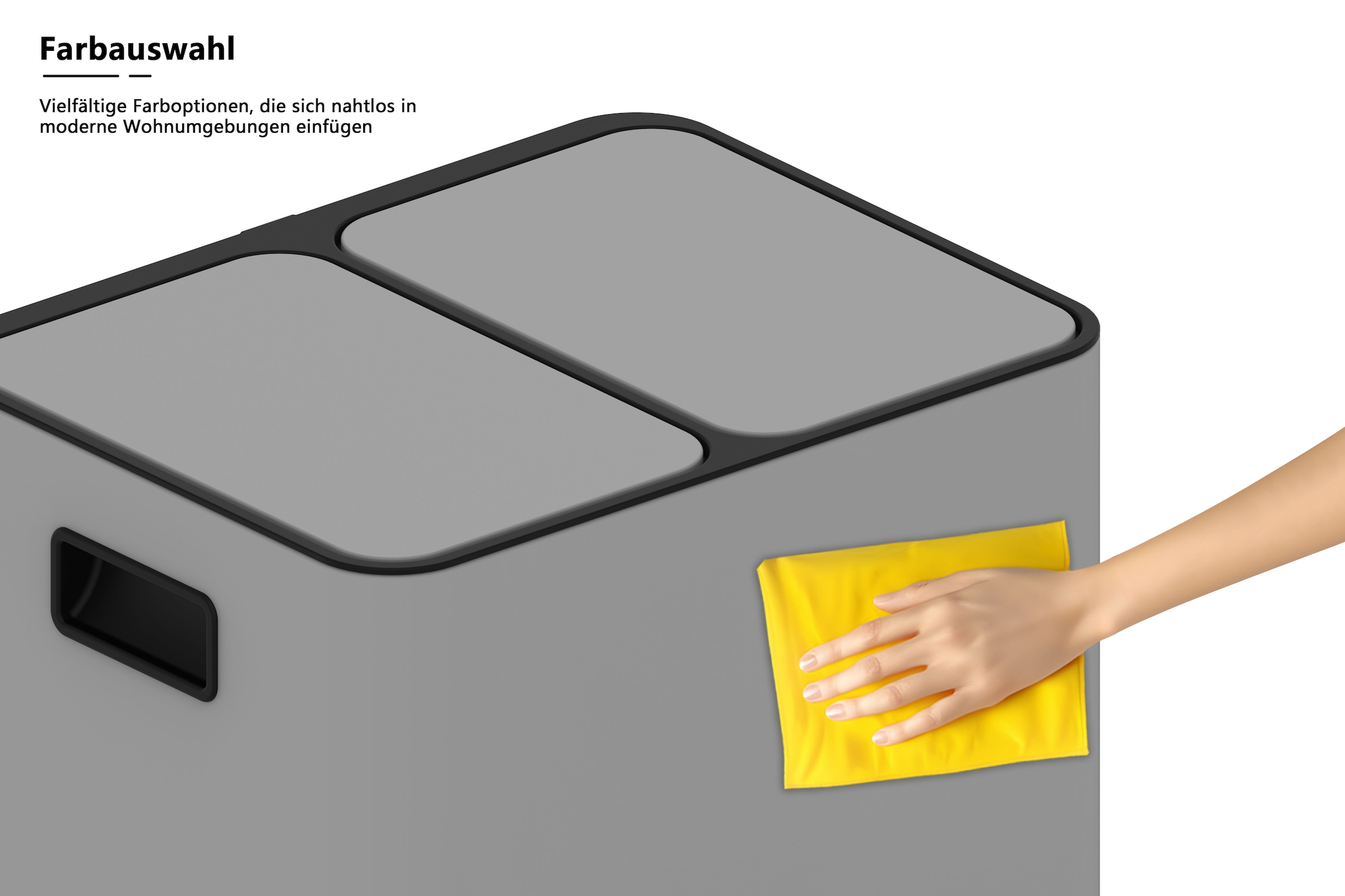 OTTO home Mülleimer »Garrin, Soft Close, m. 2 Fächern, Fassungsvermögen 2x15 L bzw. 2x30 L« 2 Behälter Mülltrennsystem mit 2 separaten Innenbehältern und Fußtrittpedalen