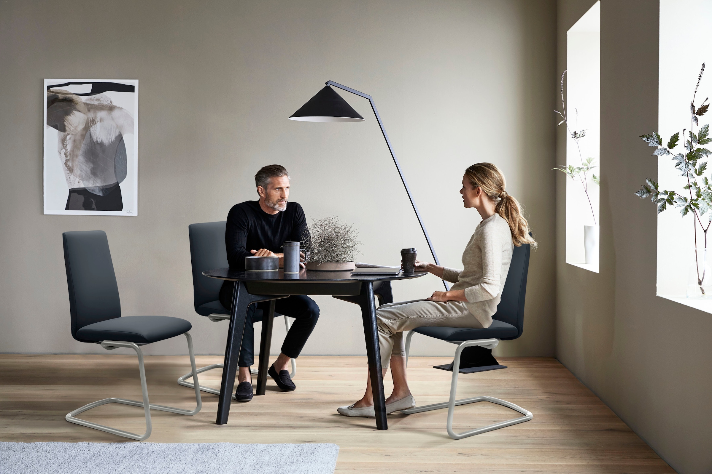 Stressless® Polsterstuhl »Laurel«, Leder PALOMA, Low Back, Größe M, mit Beinen aus Stahl in Chrom glänzend