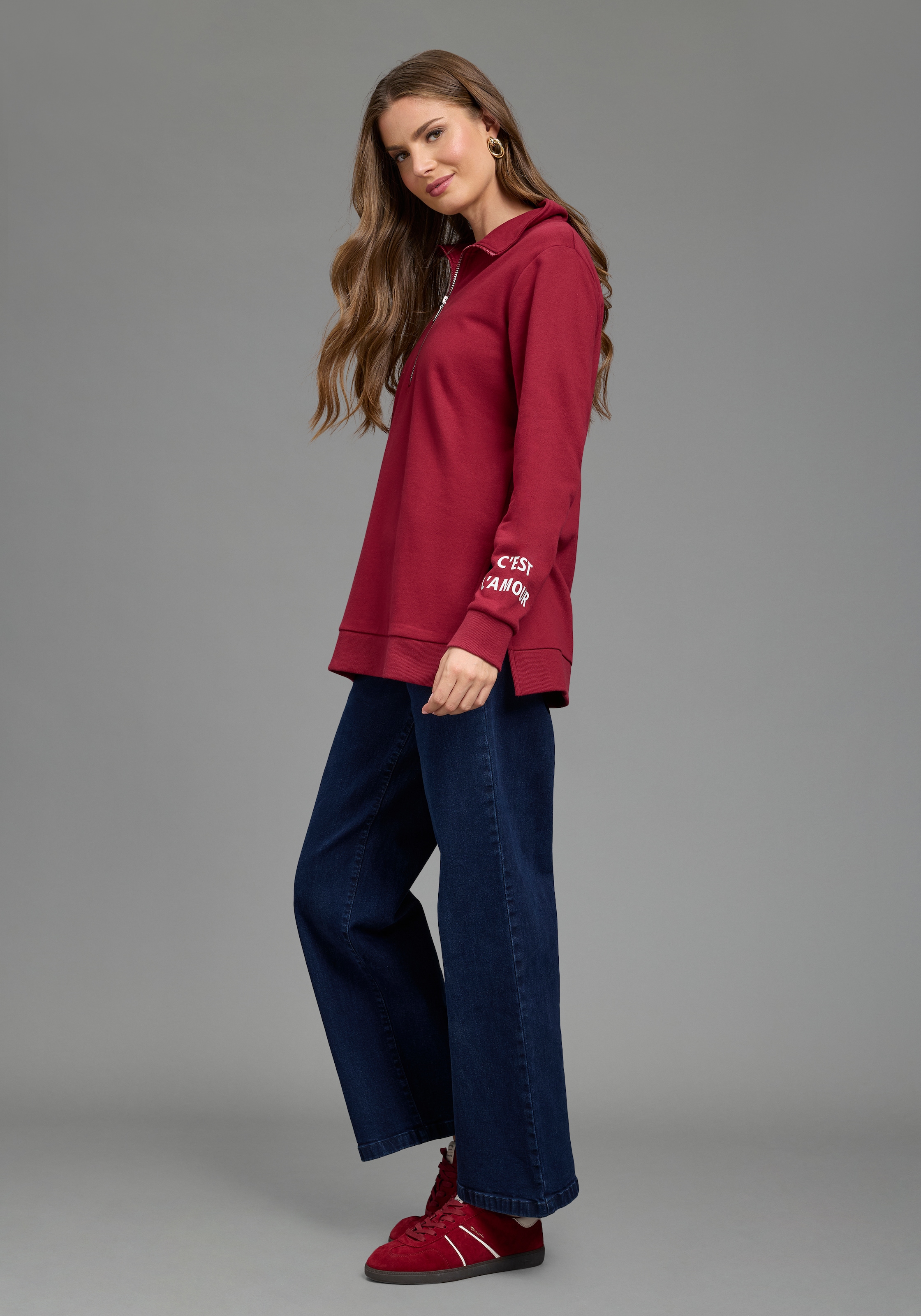 Laura Scott Longsweatshirt , in großen Größen verfügbar
