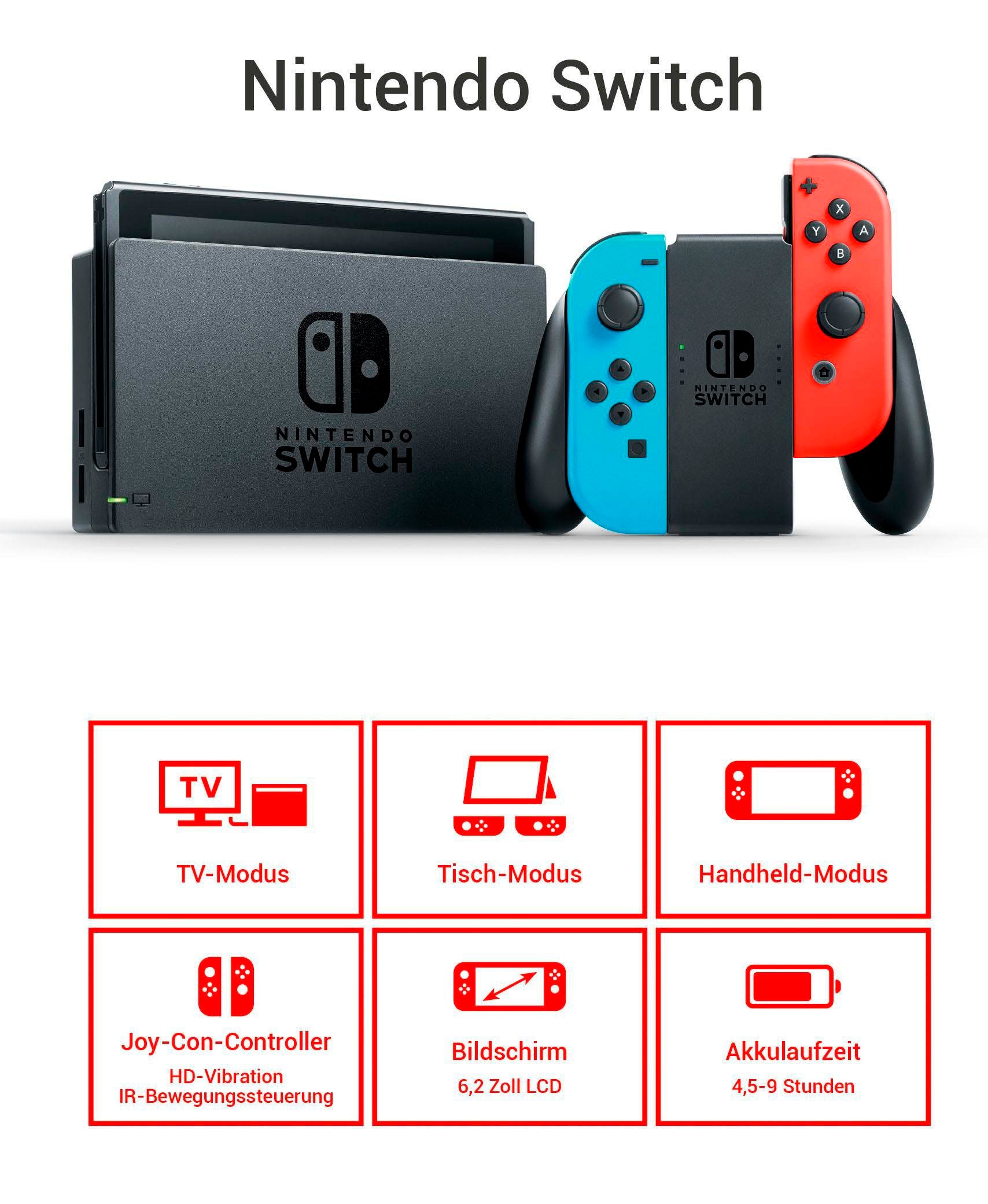 Nintendo Switch Spielekonsole, UNIVERSAL Deluxe Online 3 Mario Switch Mitgliedschaft | ➥ Garantie 8 Monate + Jahre Kart inklusive 3 XXL