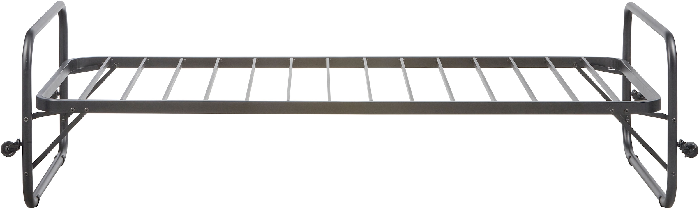 WOOOD Bettgestell »Lucy Metallrahmen pulverbeschichtet zusammenklappbar, 206 x 96 x 57 cm« Eingeklappt 30 cm hoch, Tragkraft 150 kg, Matratzenmaß 90x200 cm