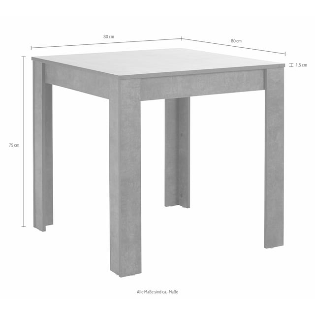 INOSIGN Essgruppe, (Set, 5 tlg.), mit Tisch in schieferfarben, Breite 80 cm  auf Rechnung bestellen