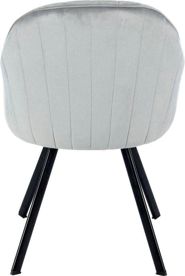 Kayoom Stuhl »Jodie 125 2er-Set, Sitzfläche mit Polsterung«, (Set), 2 St., samtweicher Bezug, bequem, einfarbiges Design