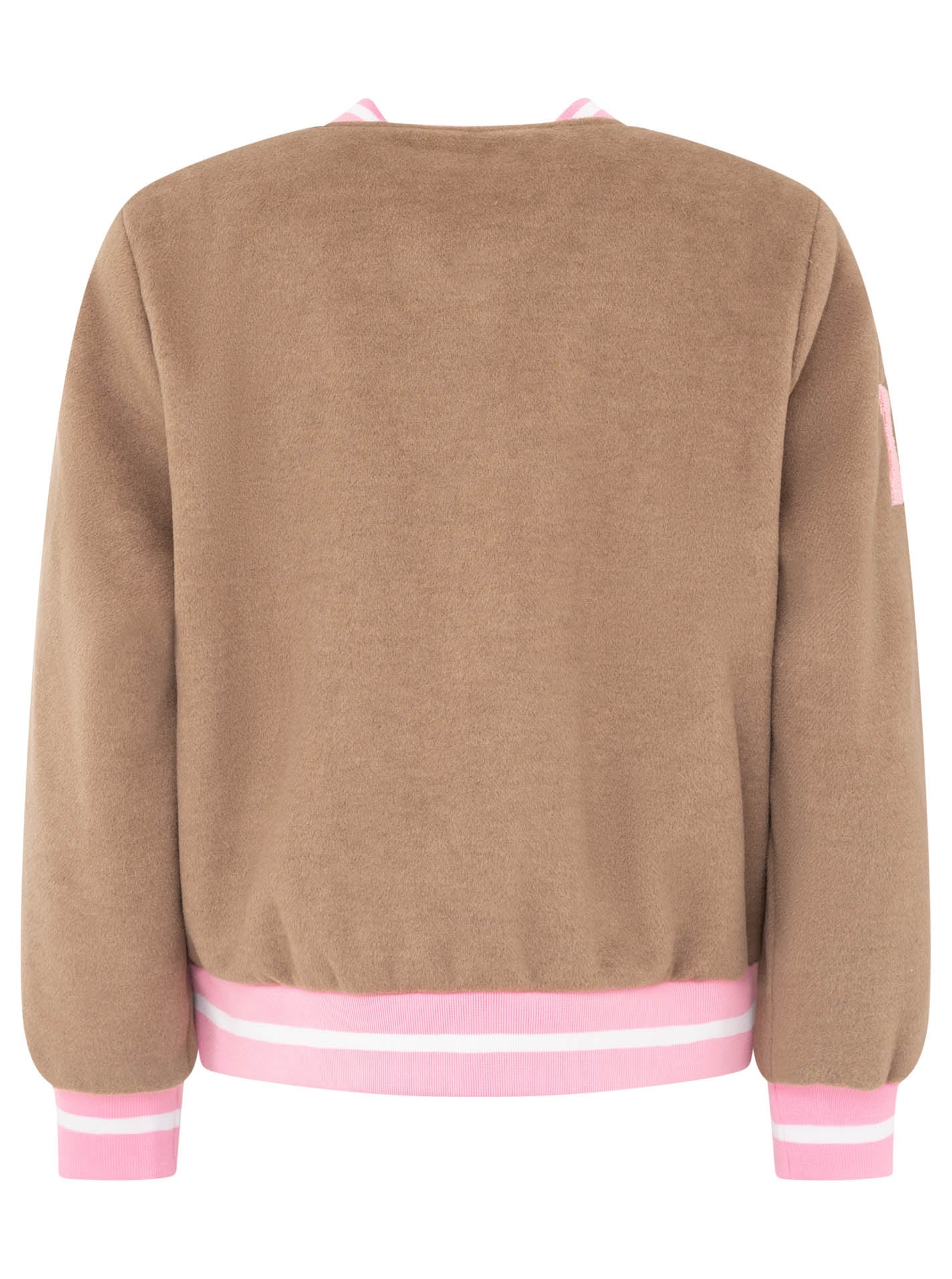 Zwillingsherz Bomberjacke »„College Leo“« gestreifte Bündchen, Leodetails und Futter, Druckknopfleiste