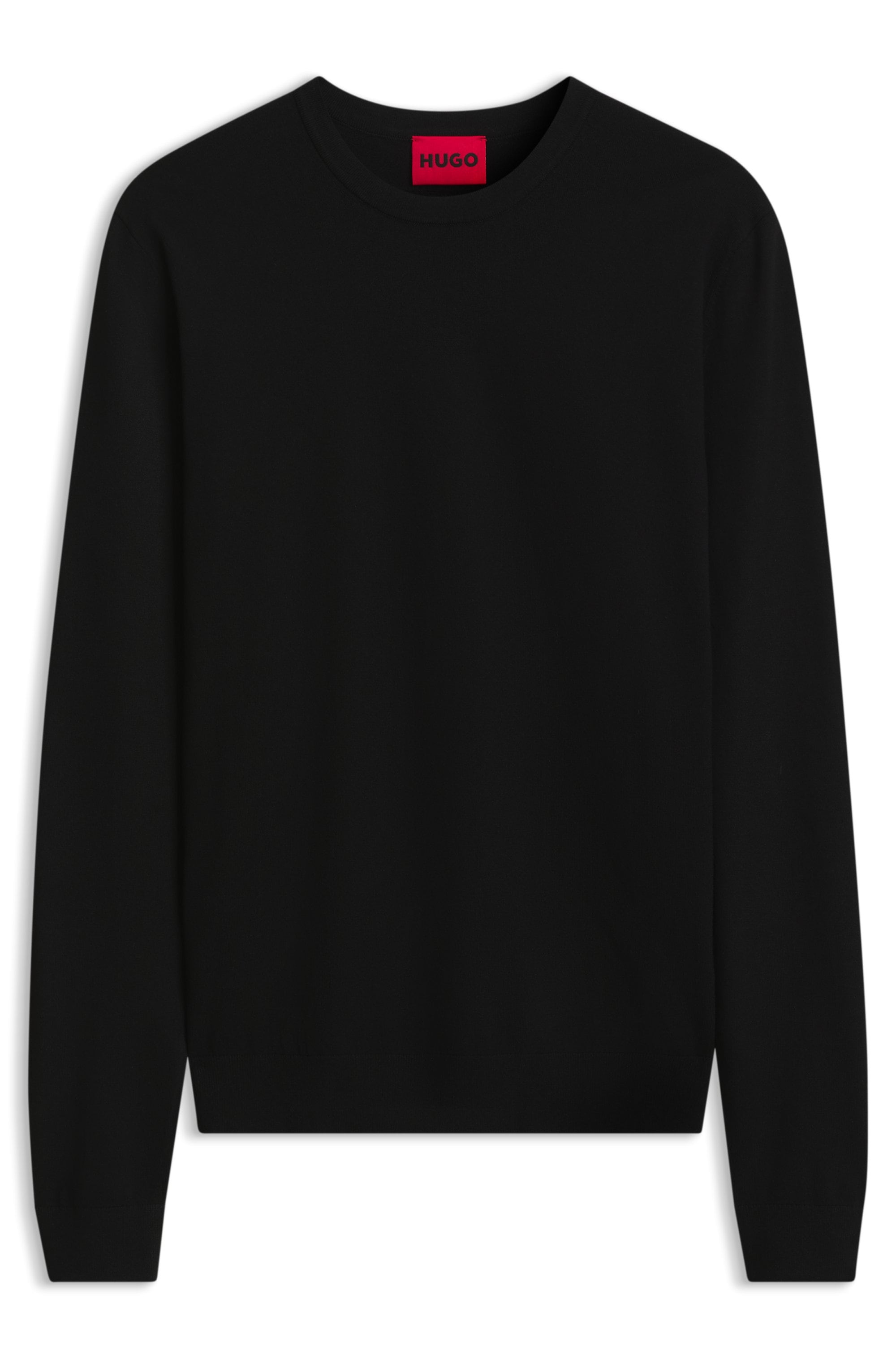 HUGO Strickpullover »San Cody« Rundhalsausschnitt, Viskosemix, Regular Fit