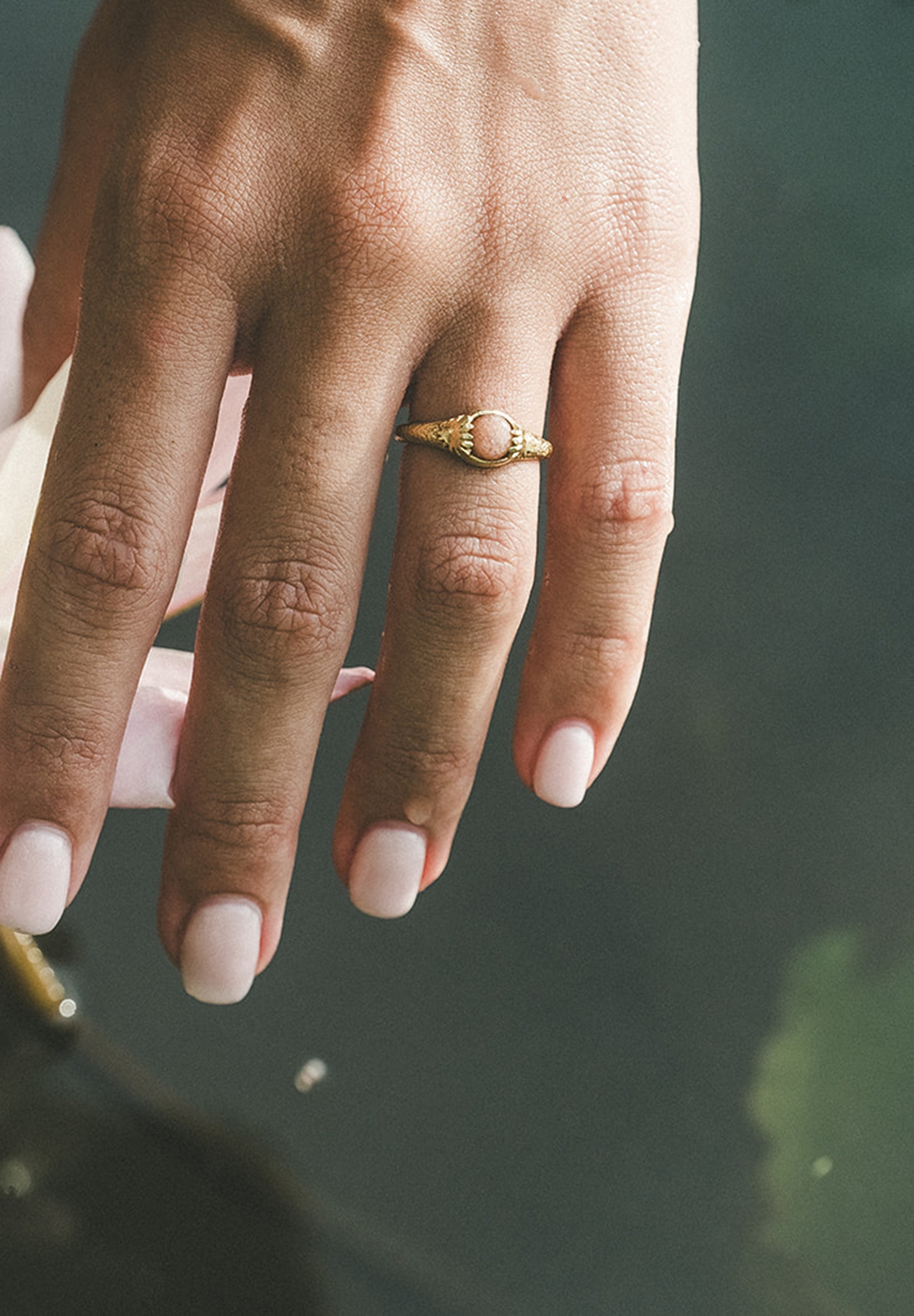 HAZE & GLORY Silberring »Ring Sonnenstein Orange 925 Sterling Silber - Sun Whisper«