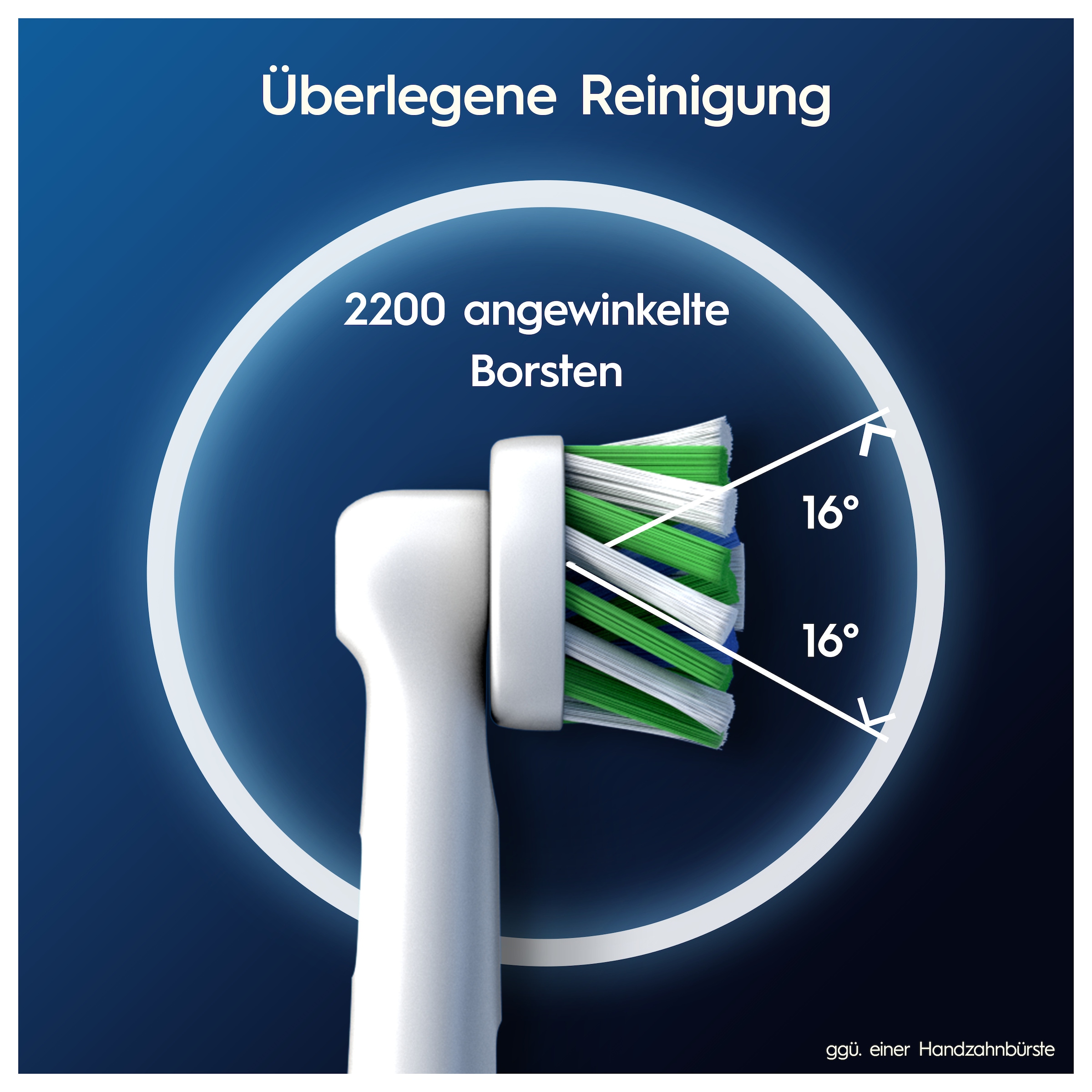 Oral-B Aufsteckbürsten »Pro CrossAction« Zahnreinigung mit innovativen X-förmigen Borsten