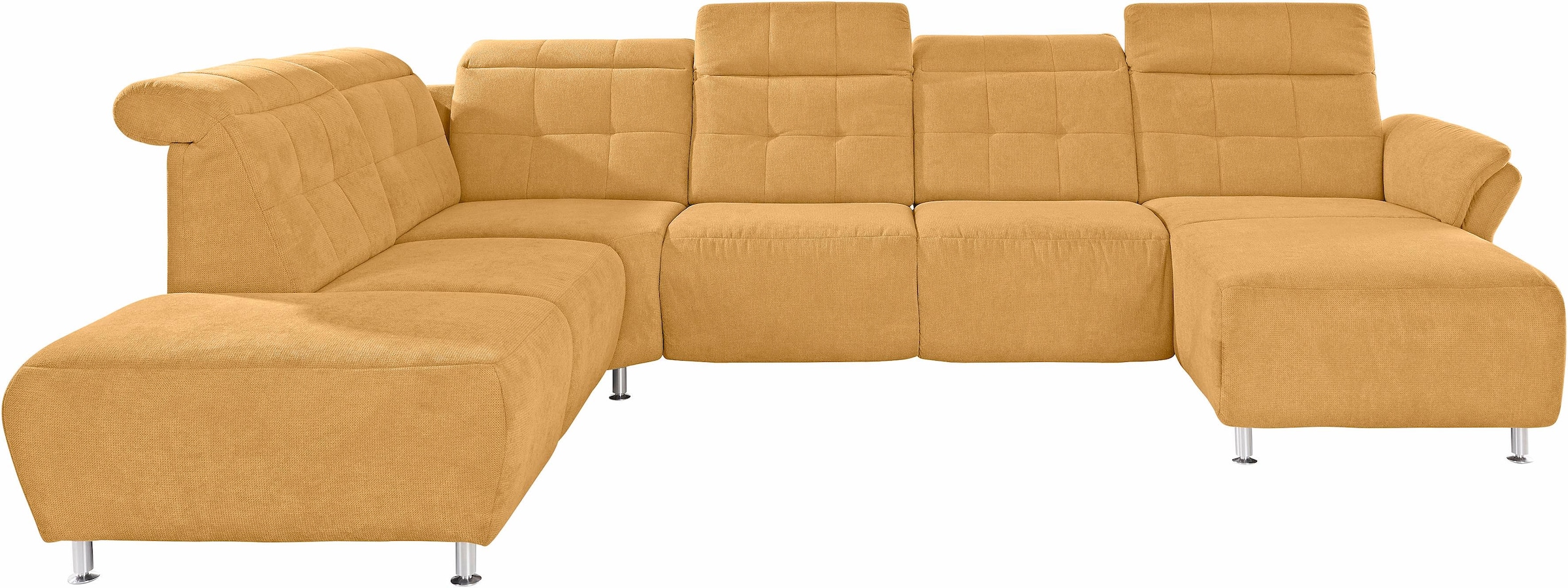 Places of Style Wohnlandschaft »Manhattan U-Form«, 2 Sitze mit elektrischer Relaxfunktion, verstellbare Armlehnen