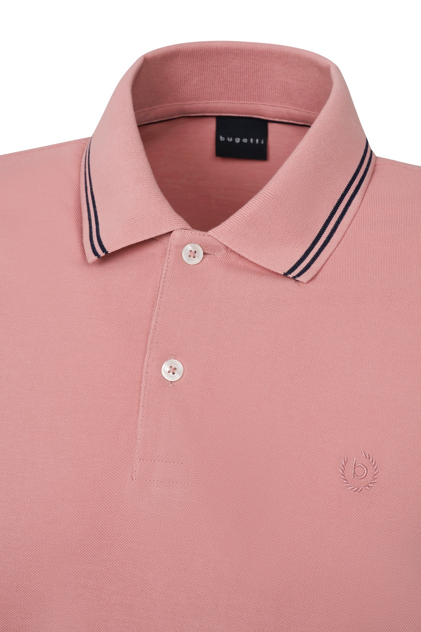 bugatti Poloshirt, mit Kontraststreifen und Bruststickerei