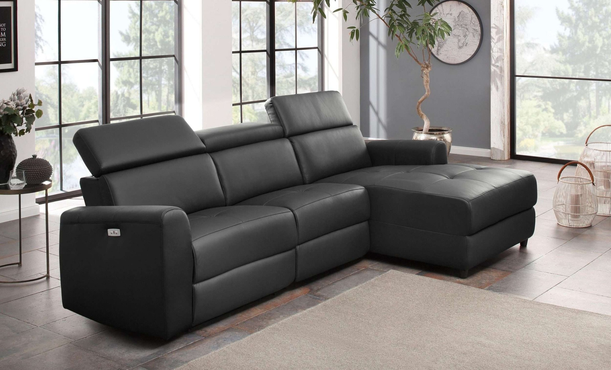 Home affaire Ecksofa »Sentrano, L-Form,«, 275 cm, man. o. elektr. Relaxfunktion und USB/Kopfverstellung