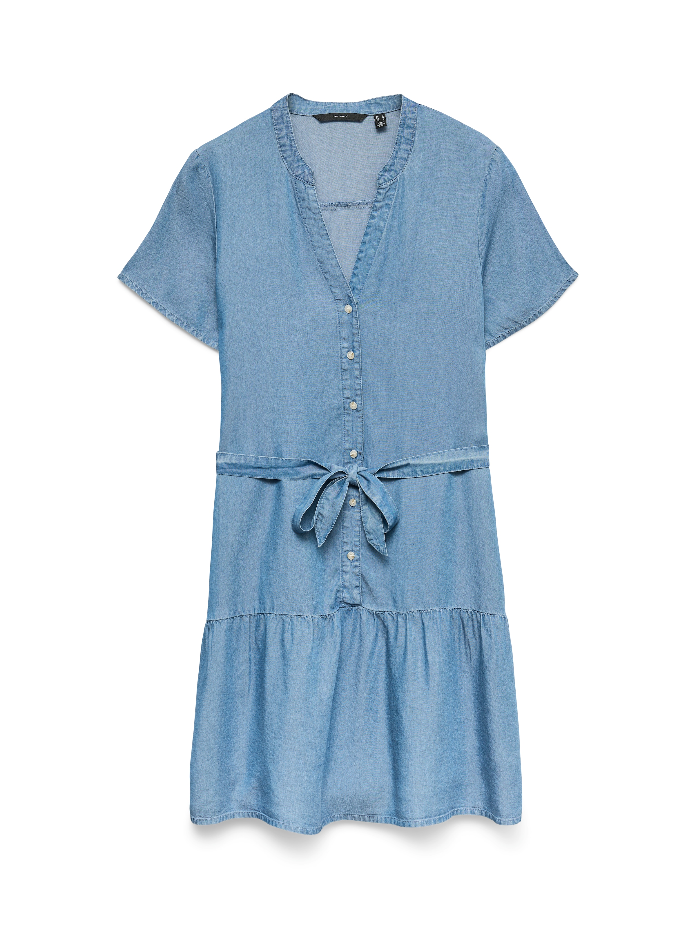 Vero Moda Minikleid »VMFLEUR SS SHORT BELT TENCEL DRESS GA«, Sommerkleid