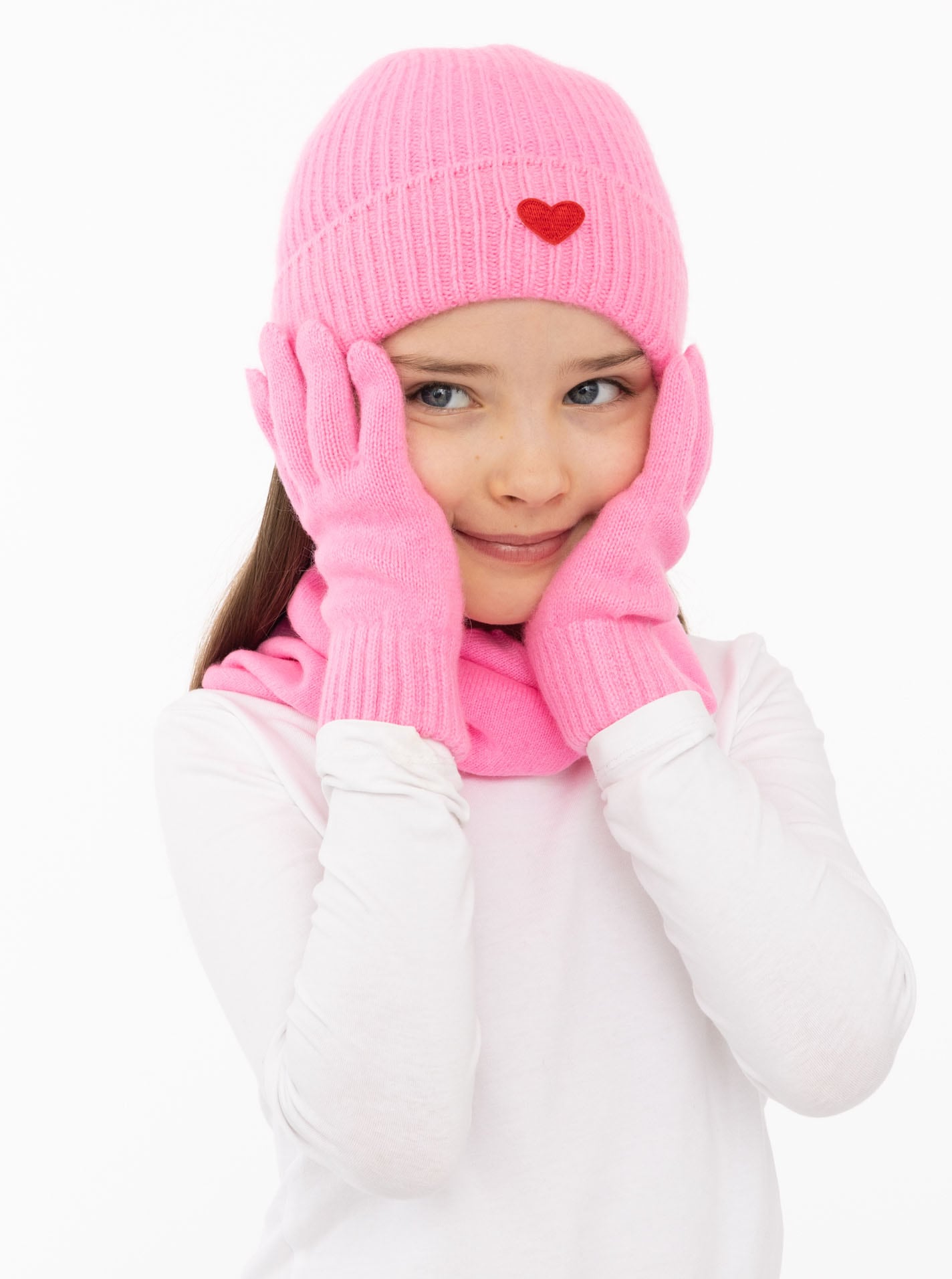 Zwillingsherz Beanie »"Heart-Patch"« Kids-Kaschmir Mütze mit Herzpatch
