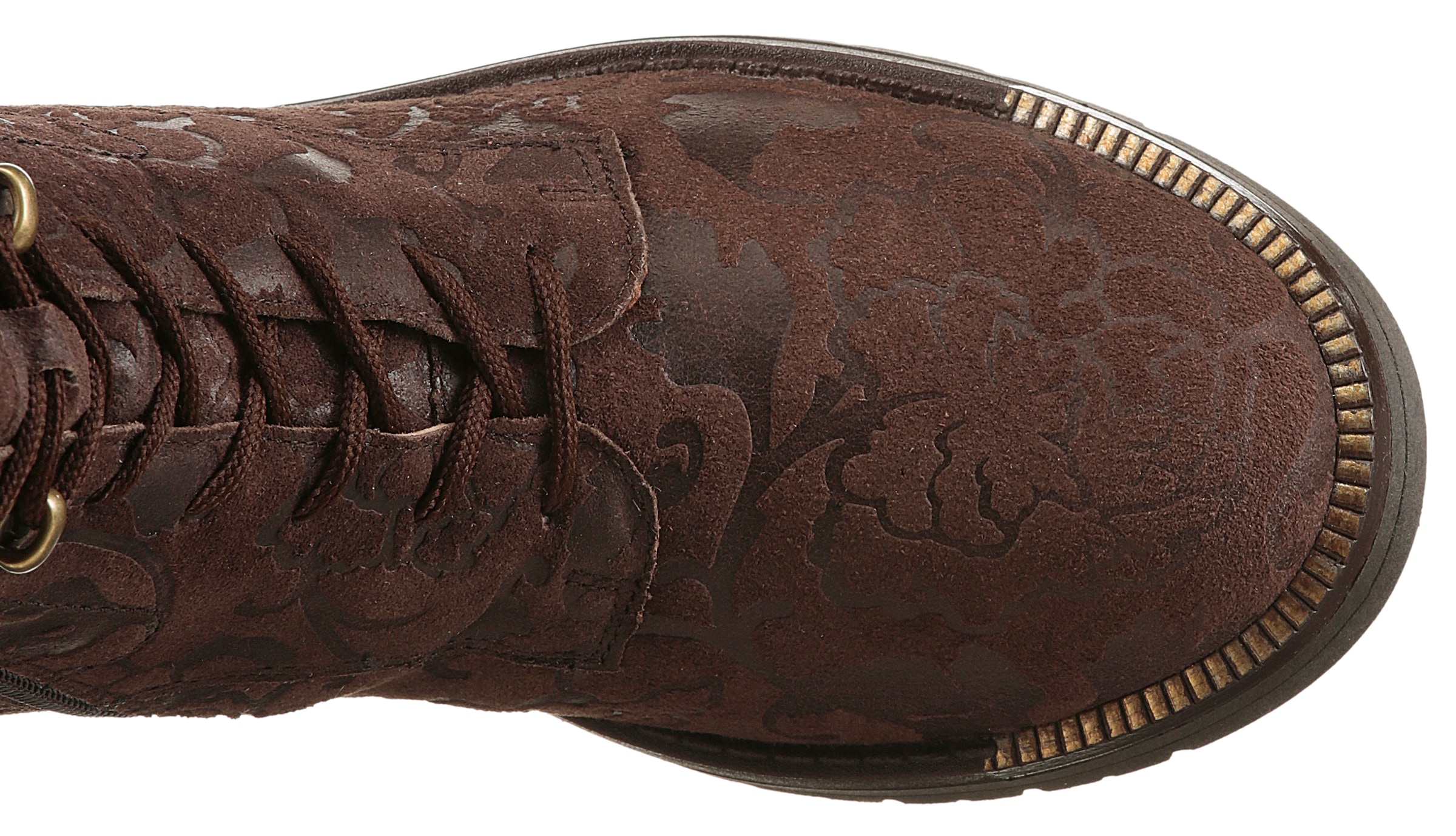 Waldläufer Schnürstiefelette »G-RAVINA«  Schnürboots, Blockabsatz, in floraler Optik, Komfortweite G (=weit)