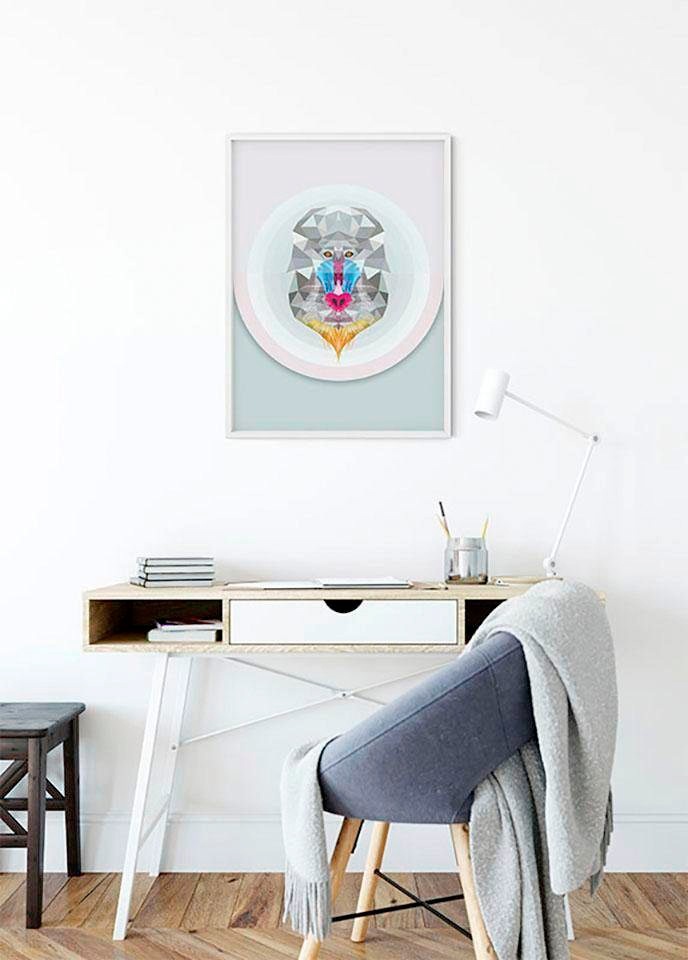 Komar Bild »Baboon« Tiere 1 Stk. tlg. Wandbild zur Dekoration - ohne Rahmen
