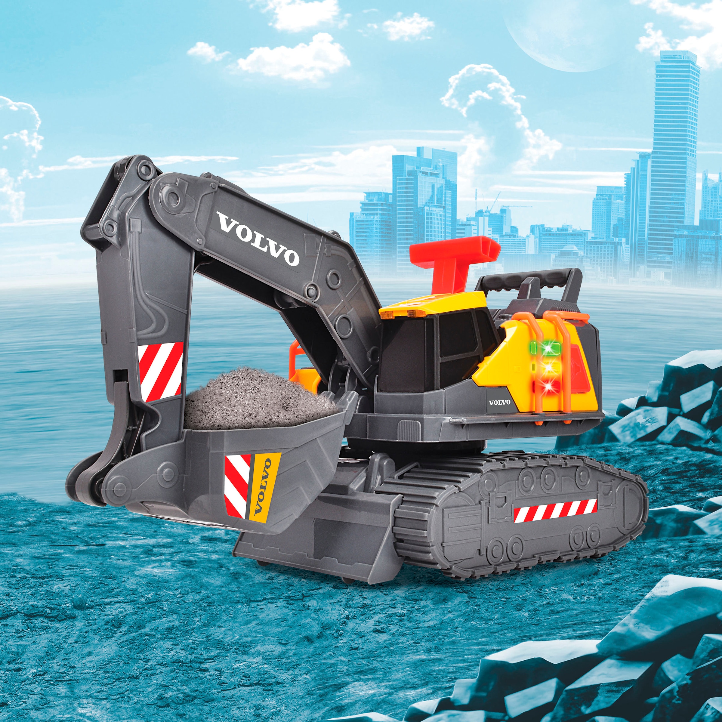 Dickie Toys Spielzeug-Bagger »Volvo Power Excavator« mit Licht und Sound