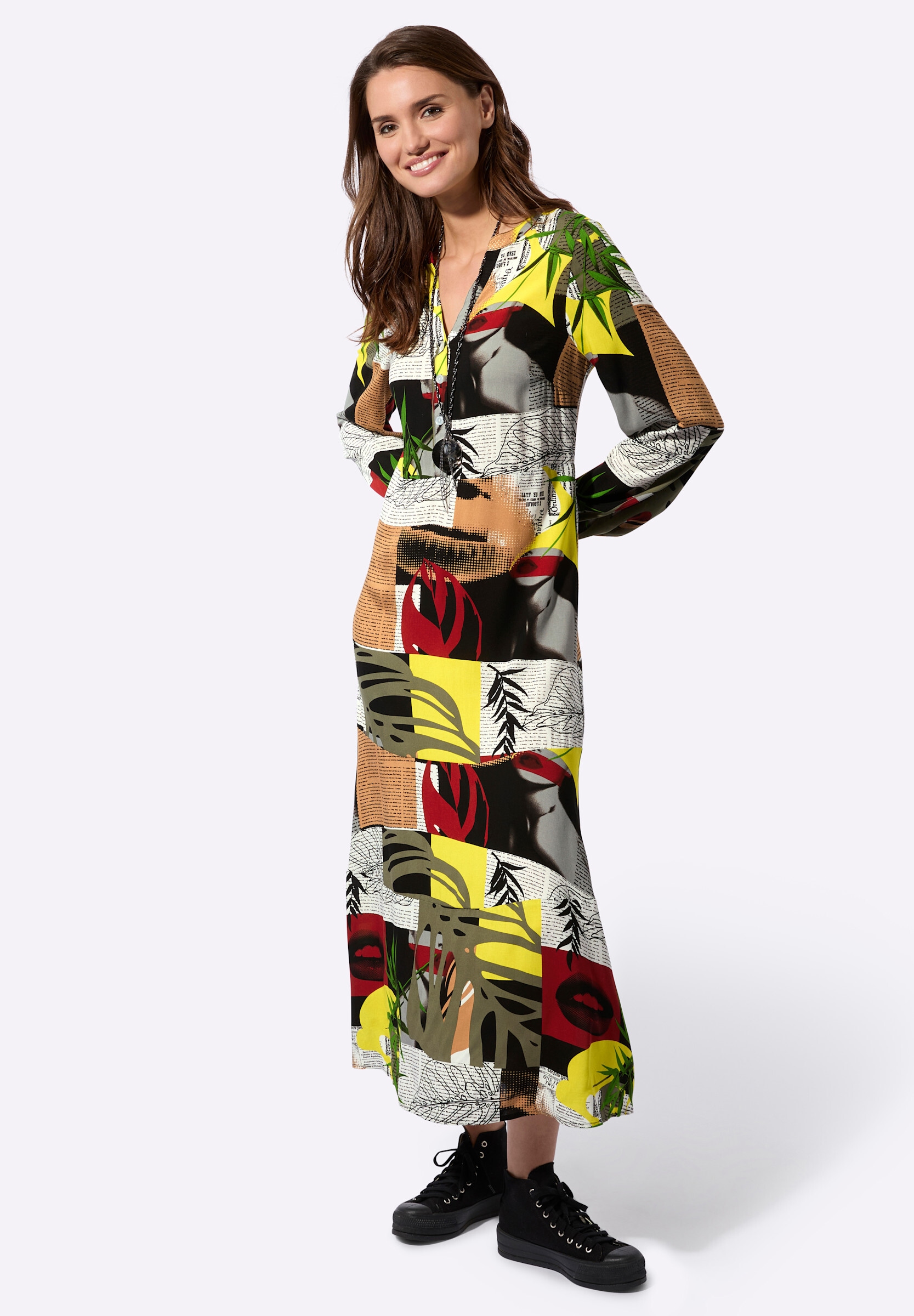 Witt Jerseykleid »Druck-Kleid Druckkleid in leichter A.Linie« Ohne Taschen