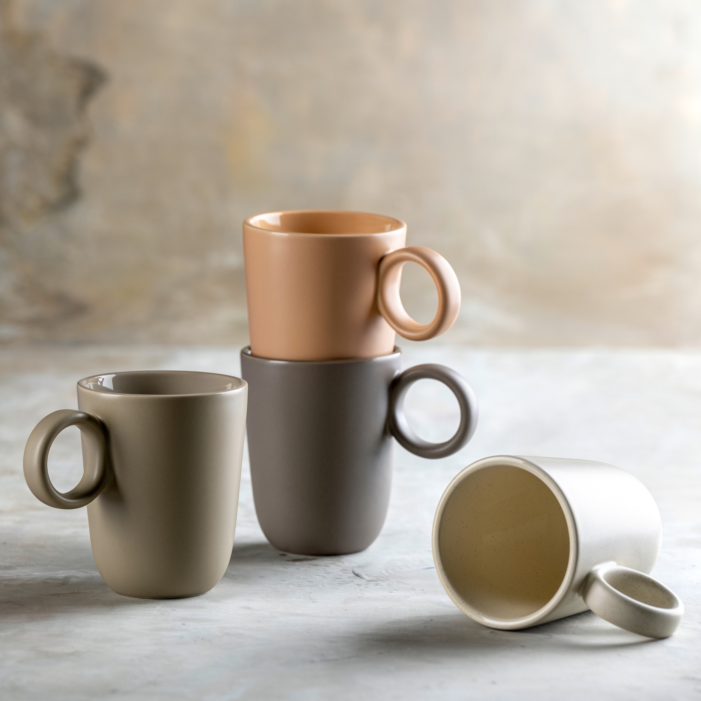 LEONARDO Tasse »Keramiktasse, ROMA, 6er-Set« spülmaschinengeeignet