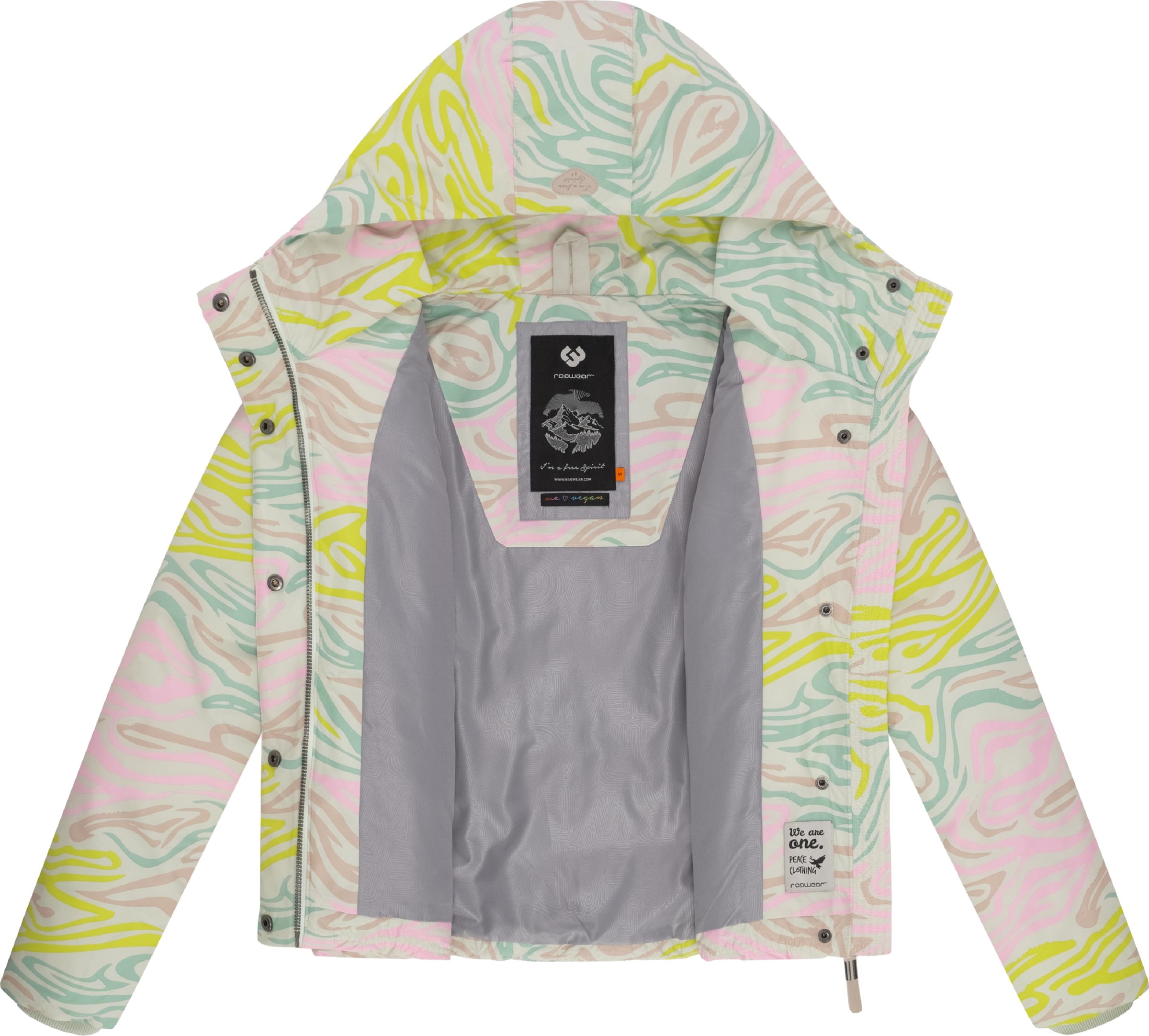 Ragwear Winterjacke »Winterjacke Amarrena«, mit Kapuze, Wasserdichte Damen Steppjacke mit modischem Farbverlauf