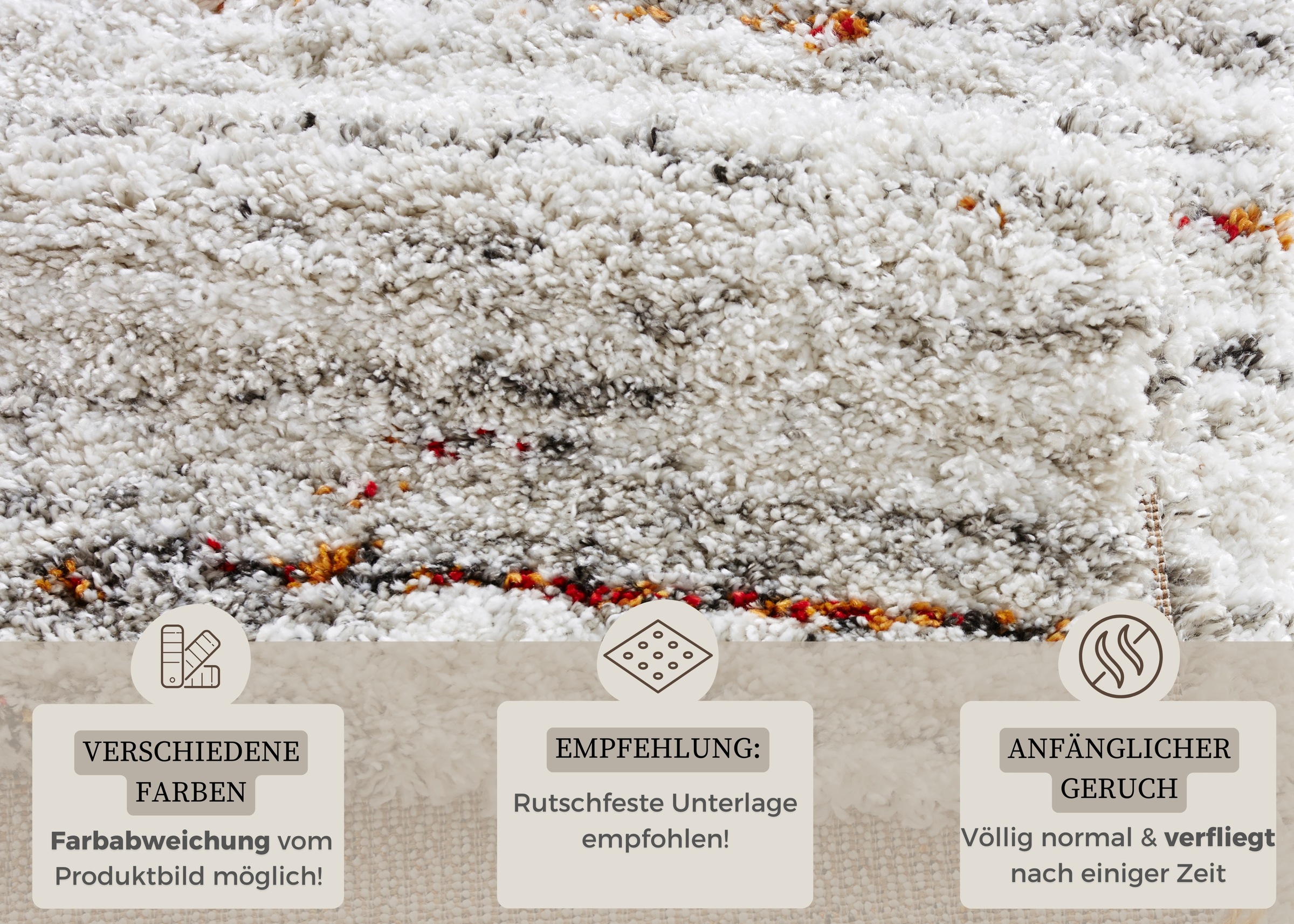 HANSE Home Hochflor-Teppich »Delight«, rechteckig, 30 mm Höhe, Shaggy, Weich, Meliert, Flauschig, Flokati, Wohnzimmer, Schlafzimmer