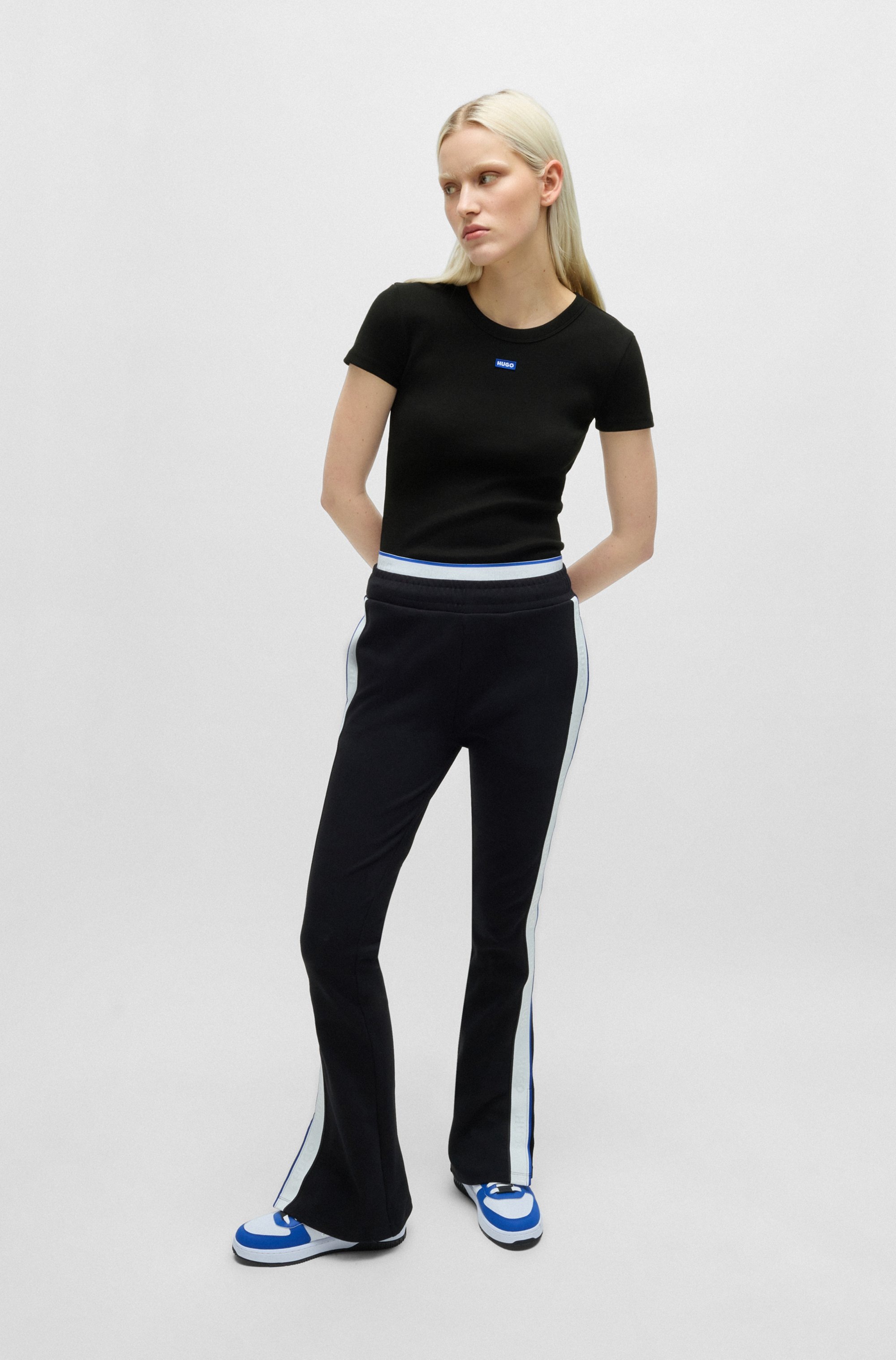 HUGO Blue T-Shirt »Easy Tee_B«, mit HUGO Aufnäher