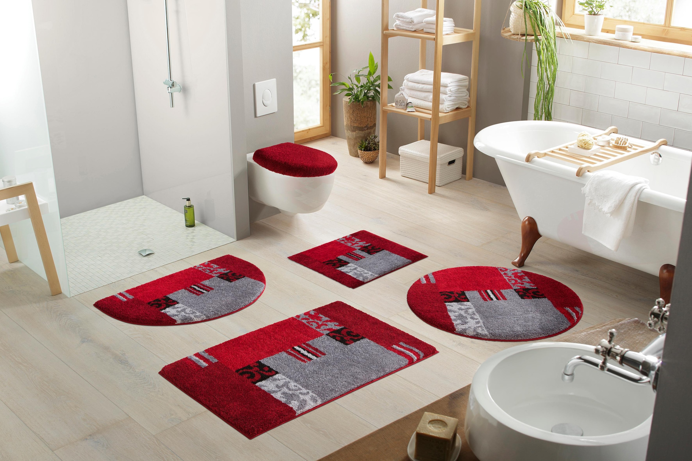 Grund Badematte »Prado«, Höhe 20 mm, rutschhemmend beschichtet, fußbodenheizungsgeeignet