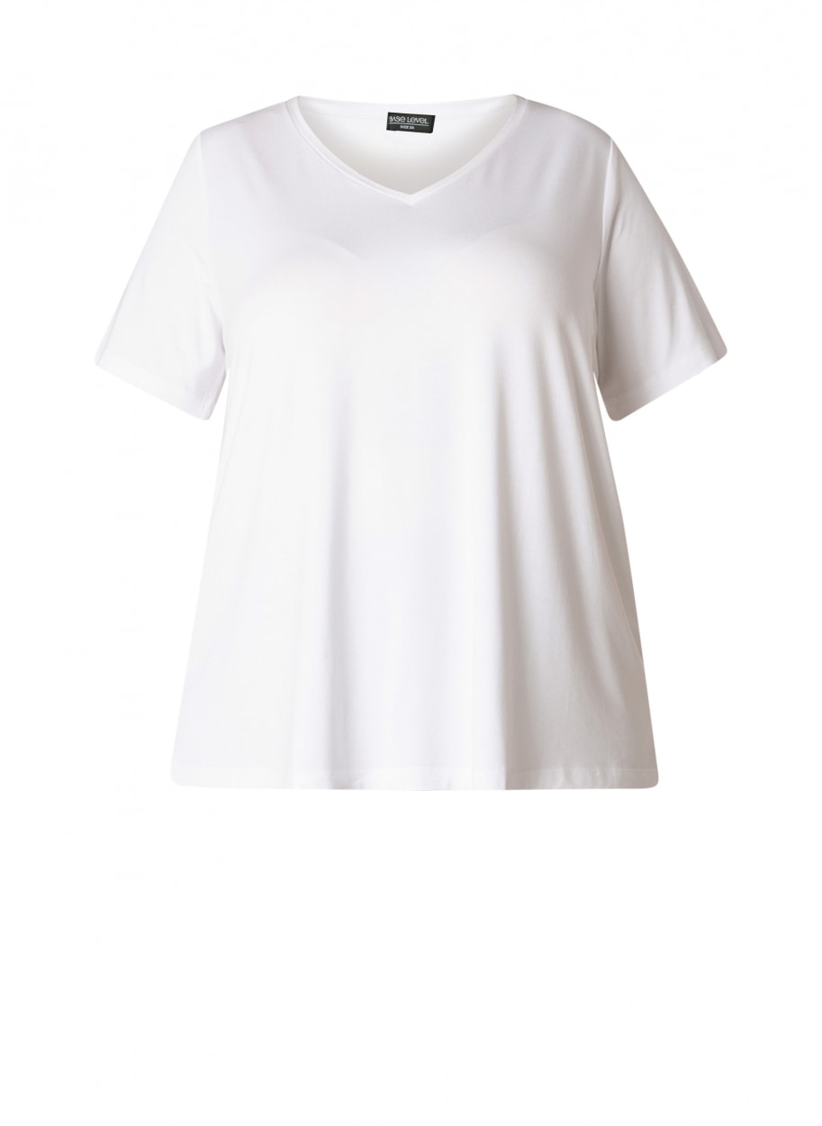 Base Level Curvy T-Shirt »Alba« mit V-Ausschnitt