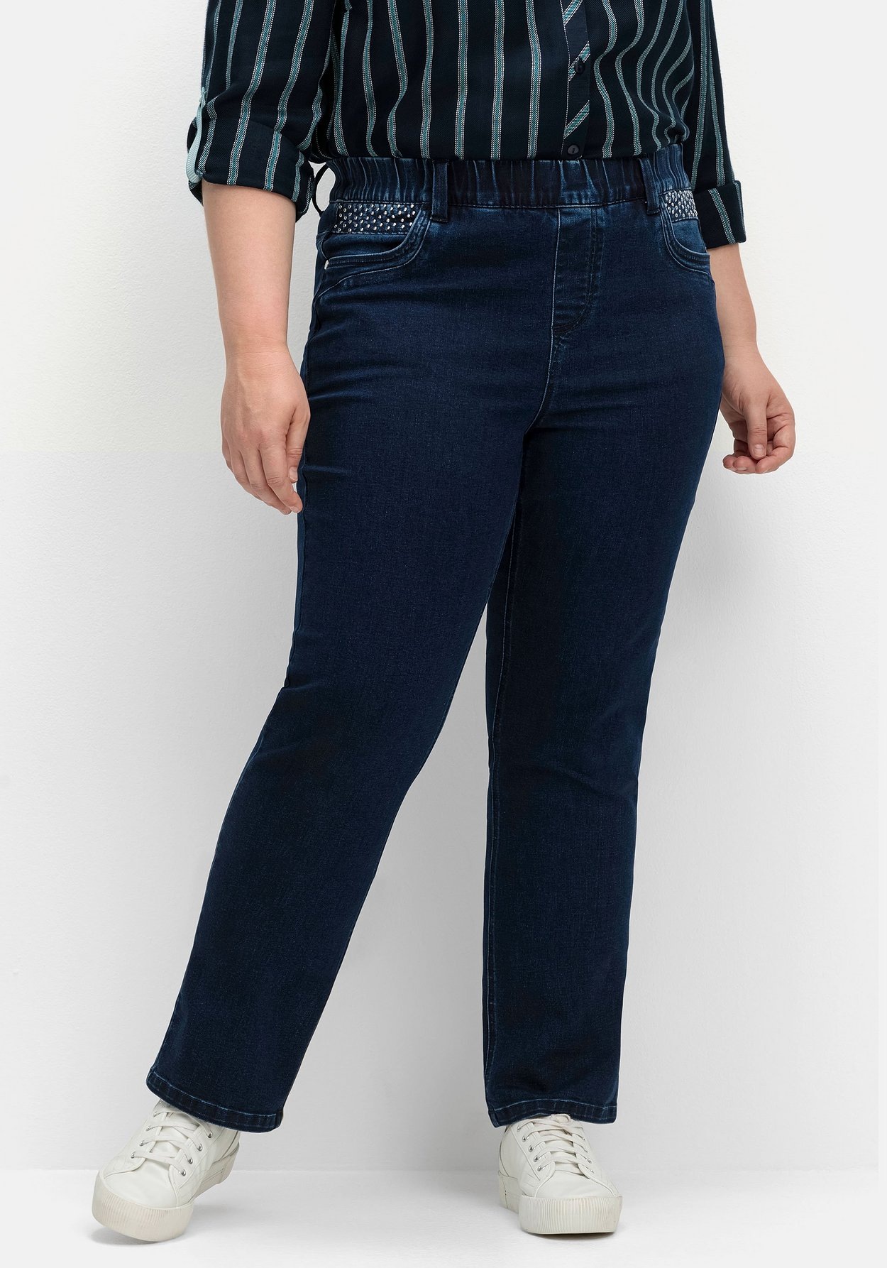 Sheego Schlupfjeans »Gerade Jeans mit Powernetz-Einsatz«