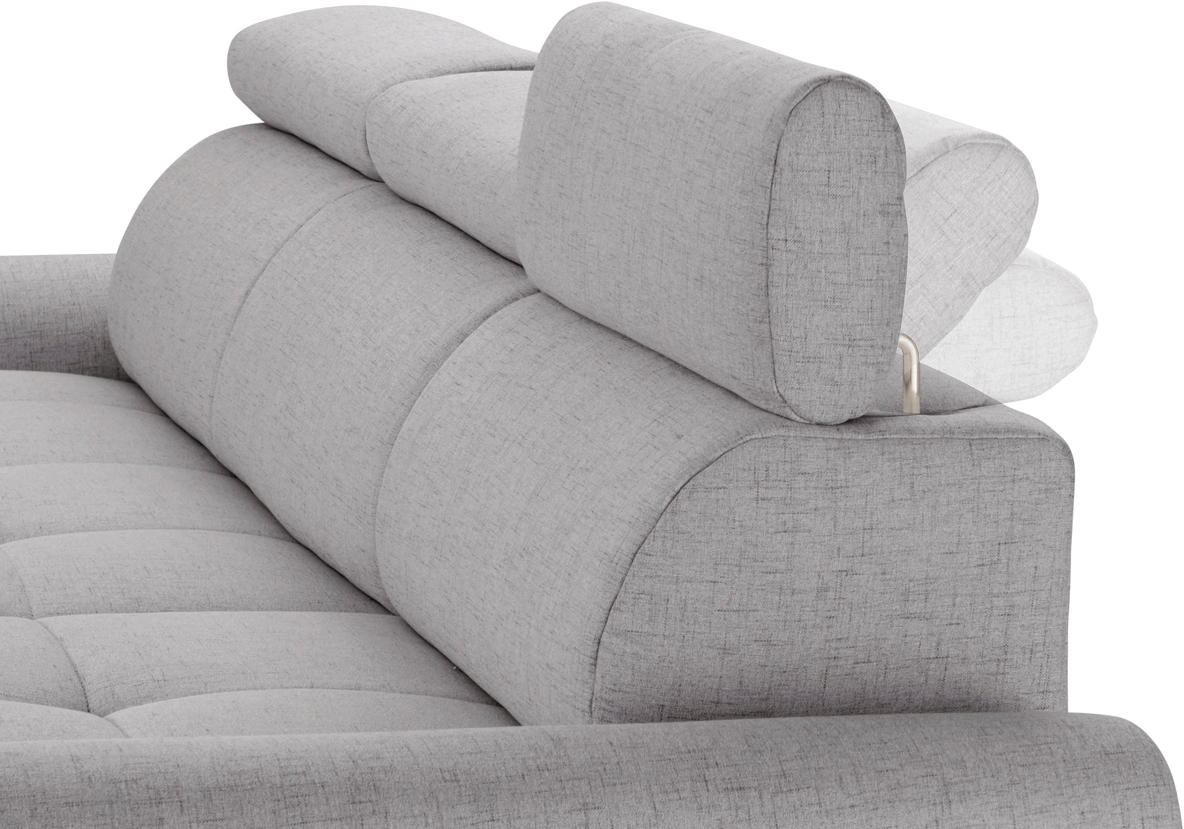 sit&more Ecksofa »Riva L-Form«, inklusive Kopteilverstellung, wahlweise mit Bettfunktion